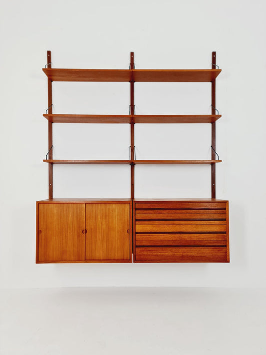 Mid century Danish Teak Wall Unit by Poul Cadovius for Cado, Denmark, 1960s