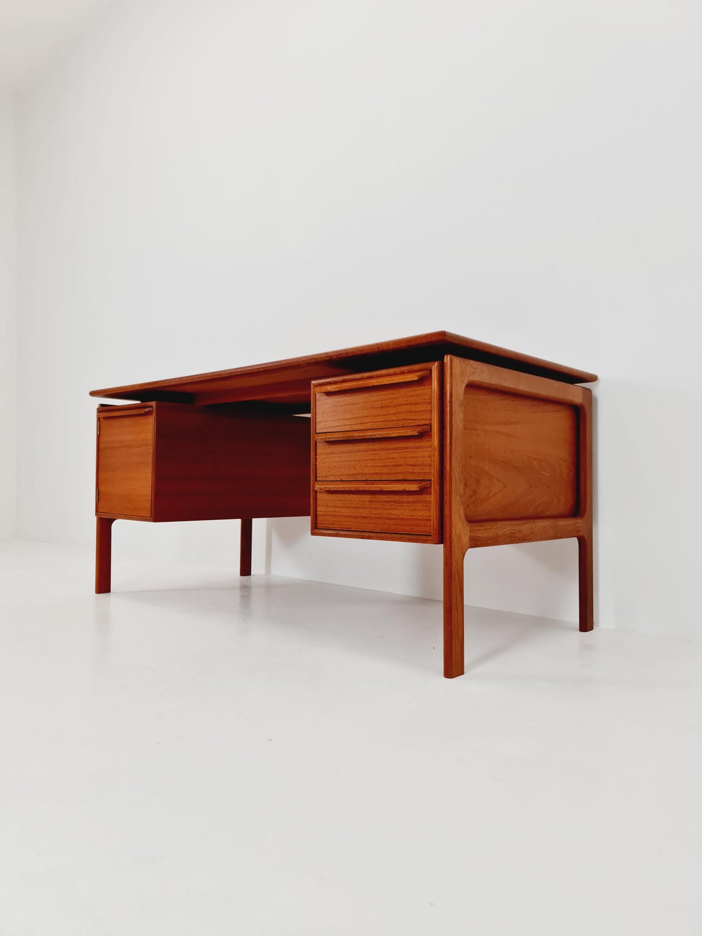 Danish teak Freestanding desk by C.V , Denmark, 1960s