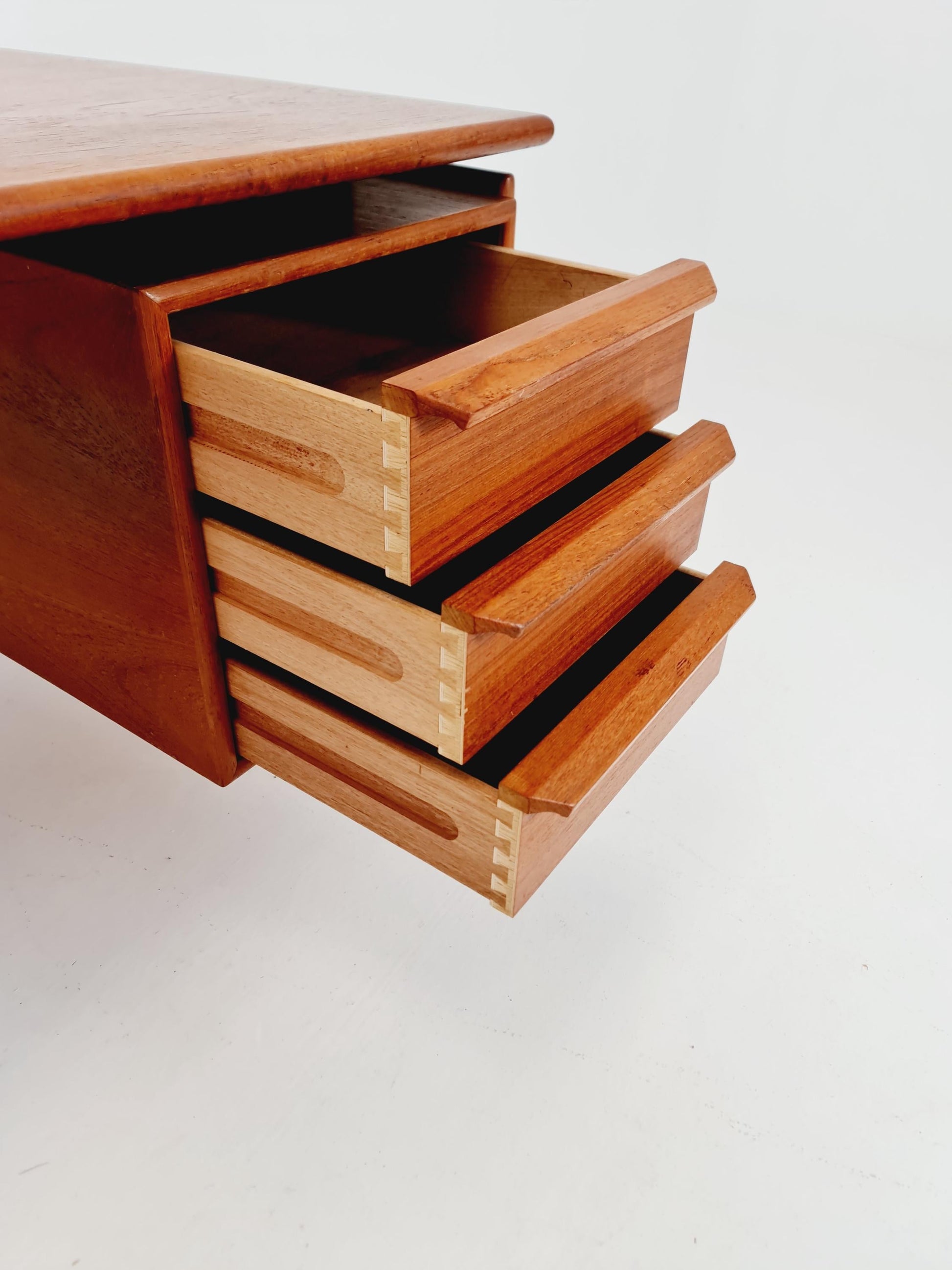 Danish teak Freestanding desk by C.V , Denmark, 1960s