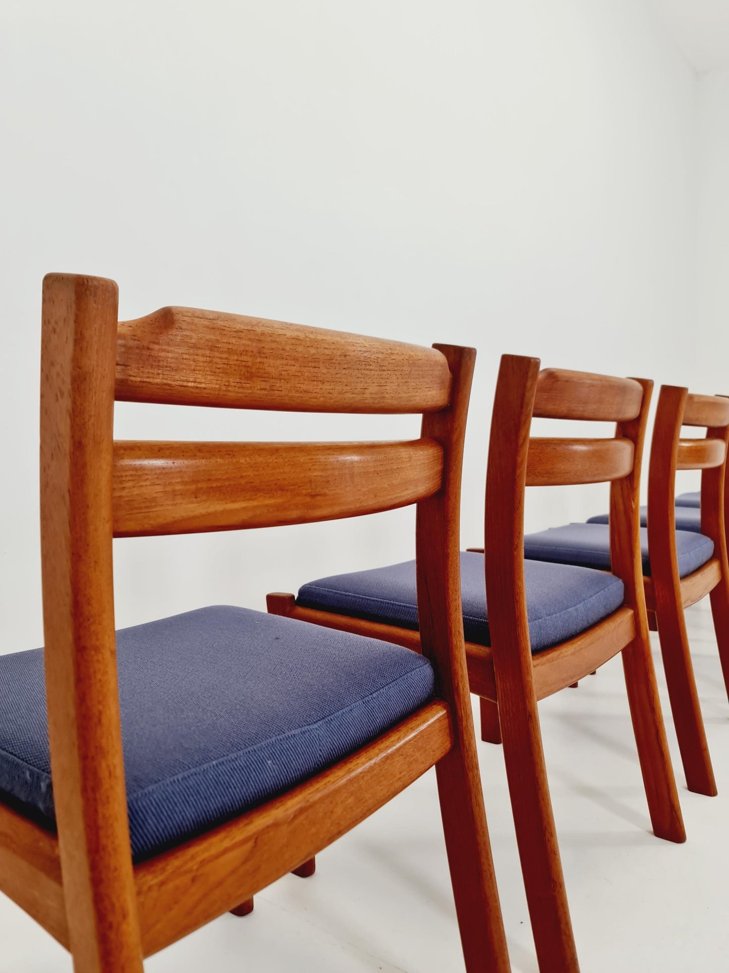 Mid Century Danish solid teak dining Chairs by Dyrlund,Set of 6, 1960s