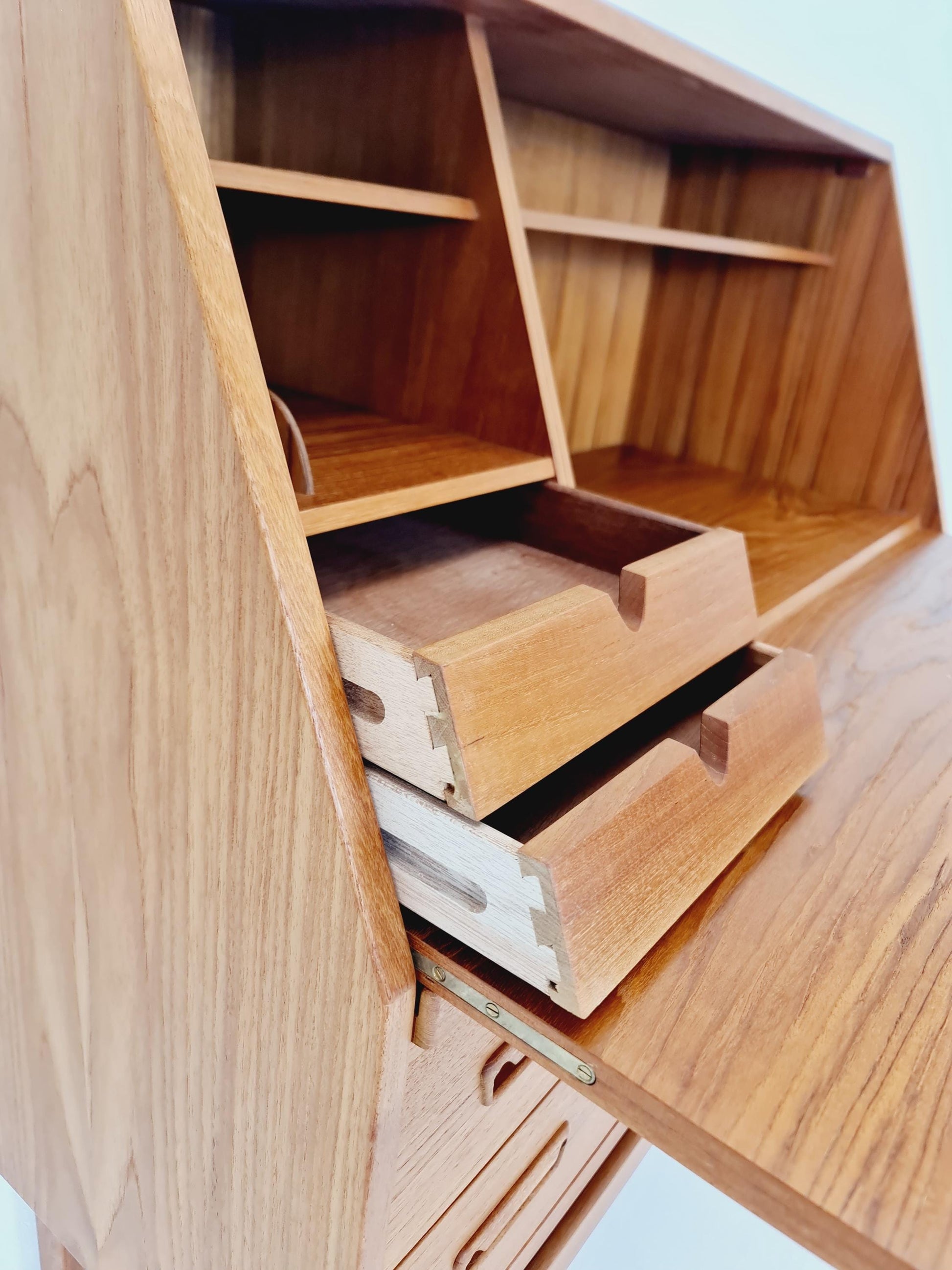 Rare Midcentury Danish vintage teak secretary,By Arne Wahl Iversen, 1960s