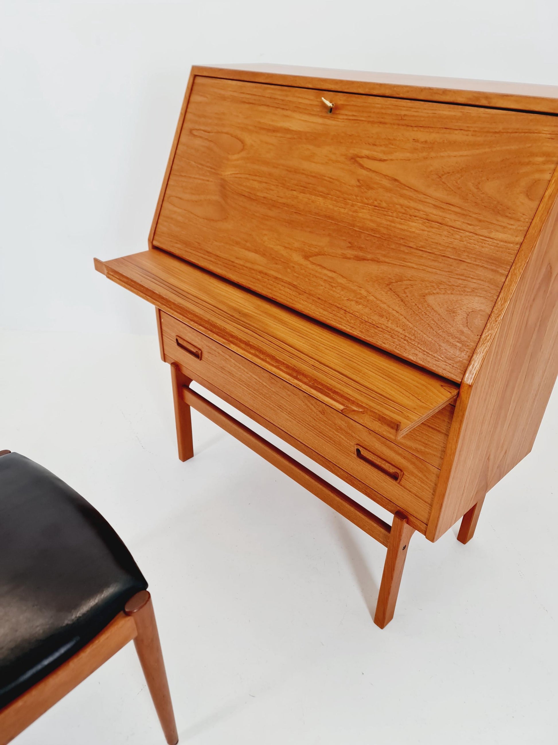 Rare Midcentury Danish vintage teak secretary,By Arne Wahl Iversen, 1960s