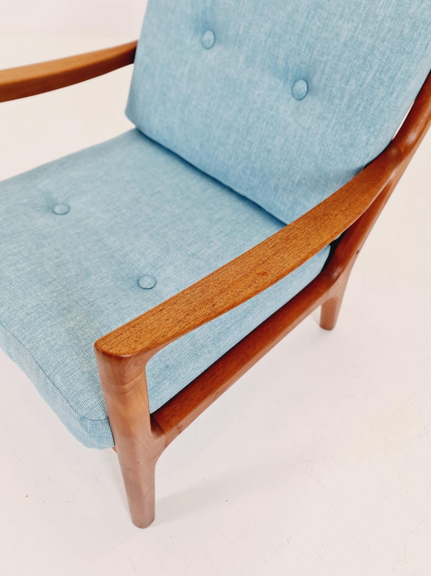 Mid-century Rare Danish teak lounge chair/ Easy chair by Ole Wanscher for Cado France &Son , 1960s