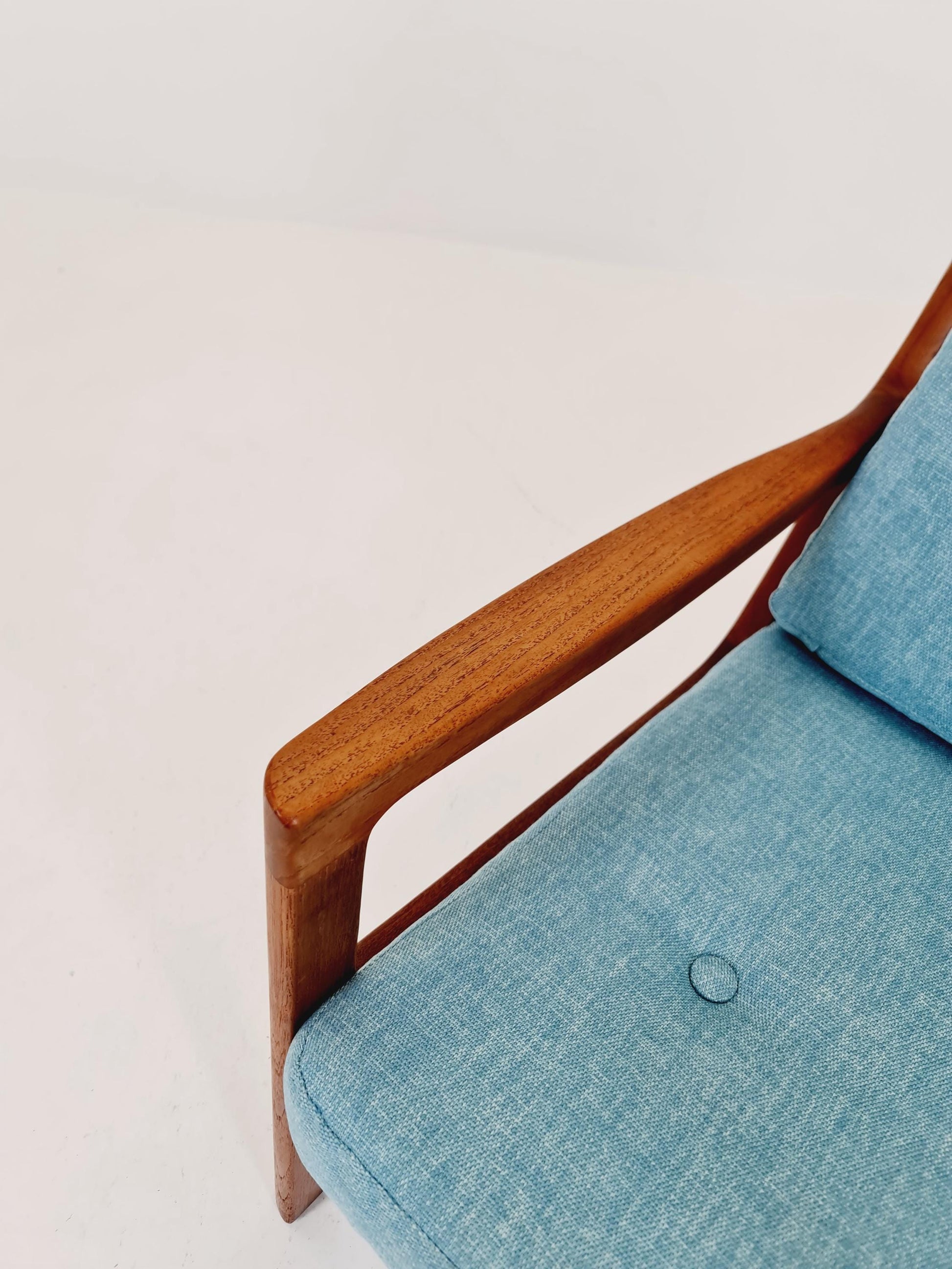 Mid-century Rare Danish teak lounge chair/ Easy chair by Ole Wanscher for Cado France &Son , 1960s