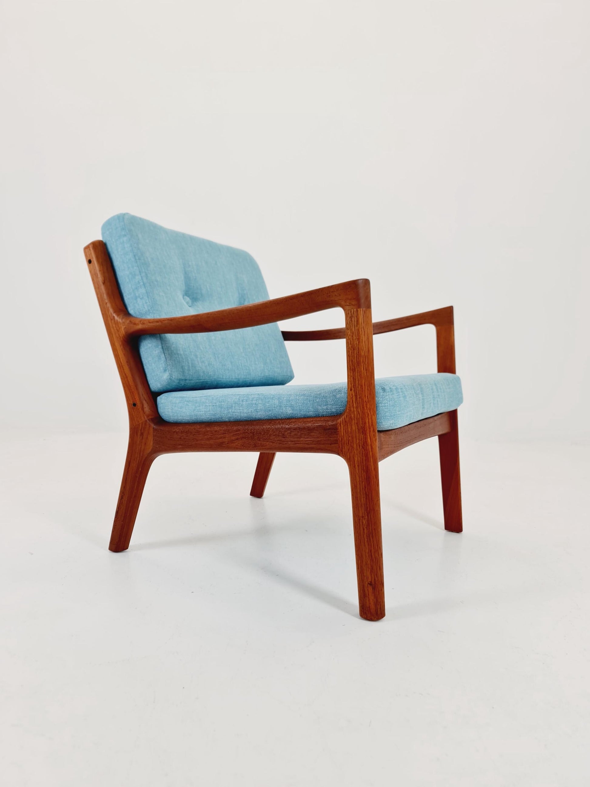 Mid-century Rare Danish teak lounge chair/ Easy chair by Ole Wanscher for Cado France &Son , 1960s