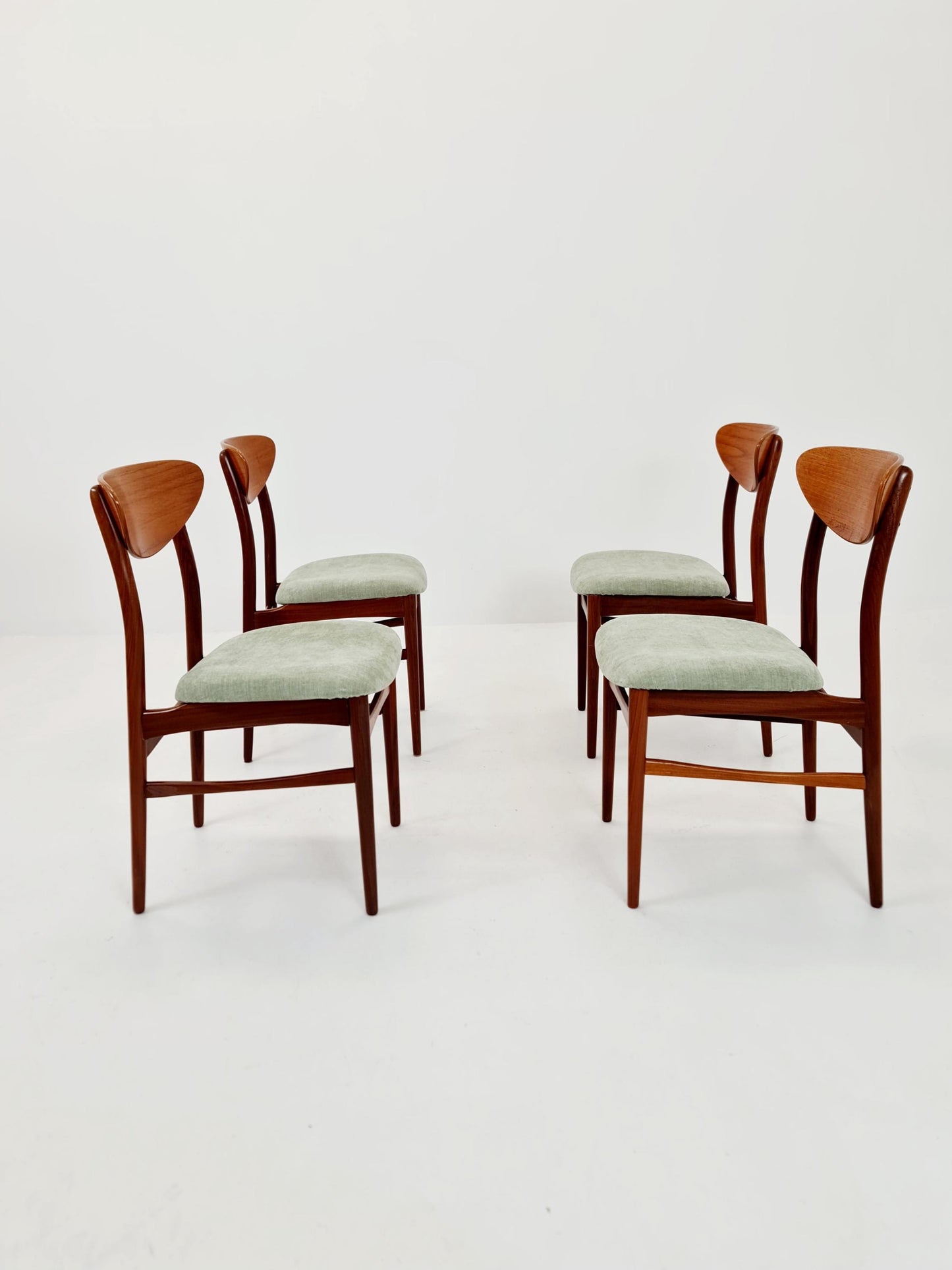 Vintage Danish solid teak dining Chairs By Lübke Germany , 1960s, Set of 4