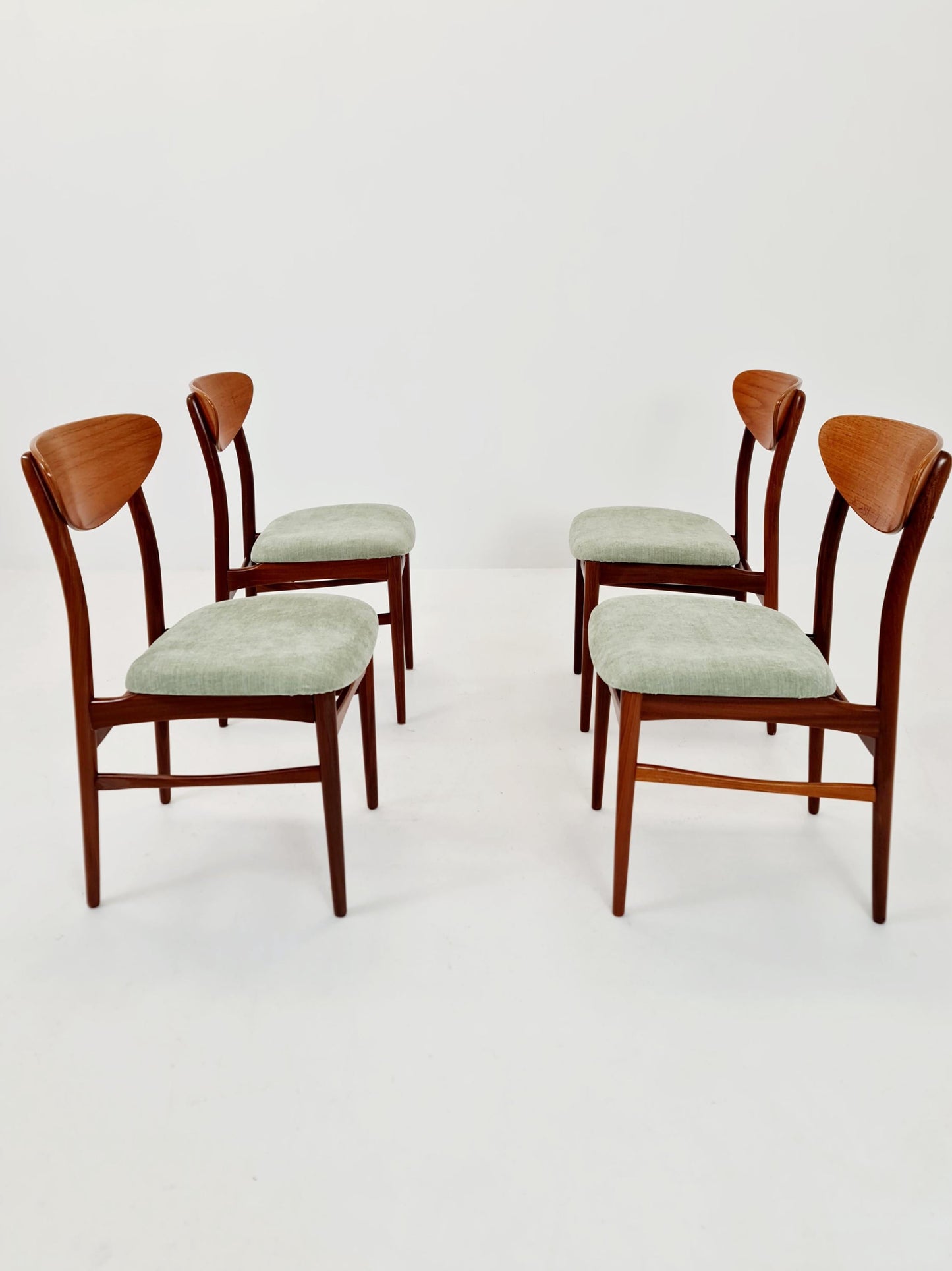 Vintage Danish solid teak dining Chairs By Lübke Germany , 1960s, Set of 4