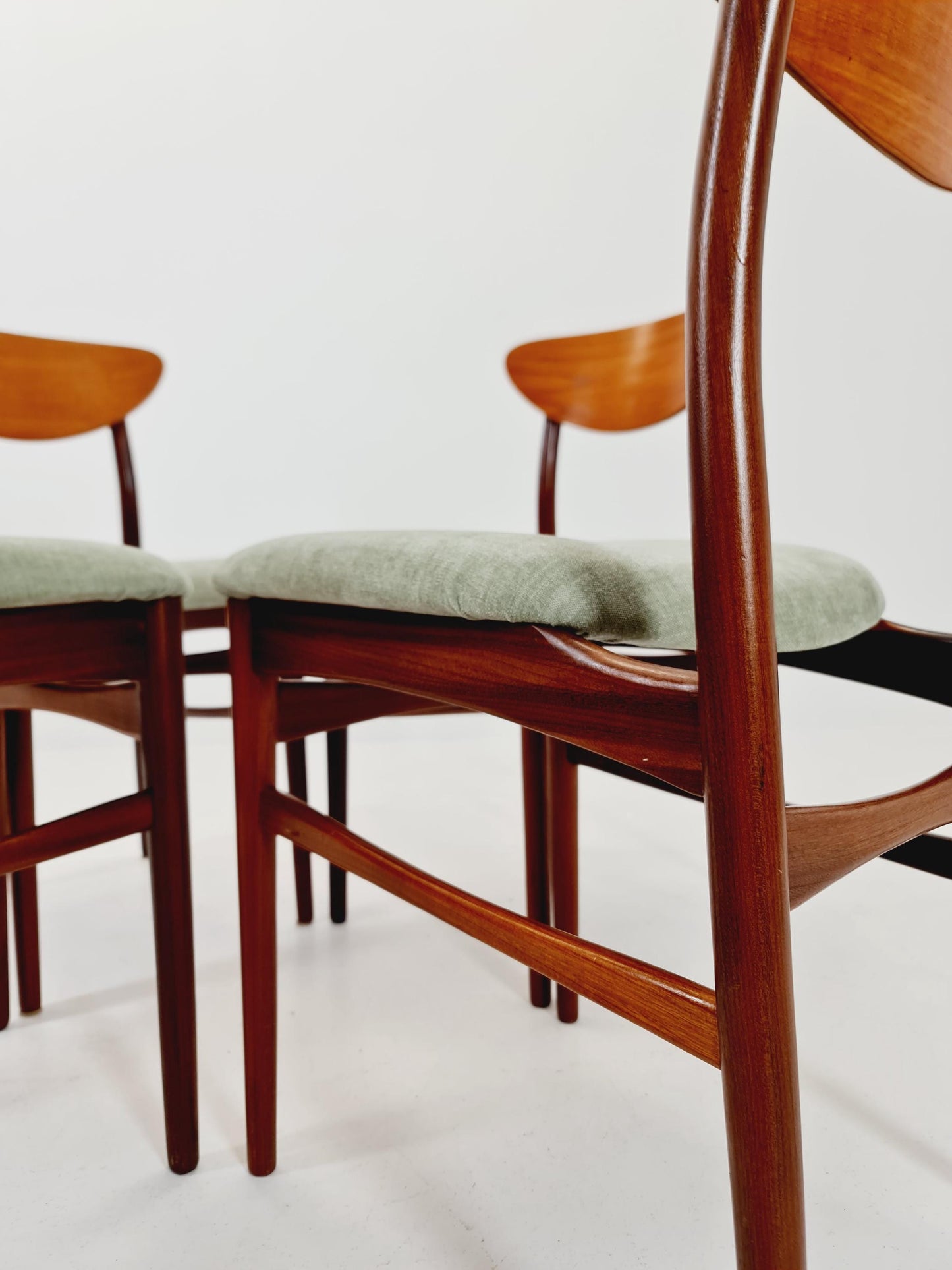 Vintage Danish solid teak dining Chairs By Lübke Germany , 1960s, Set of 4