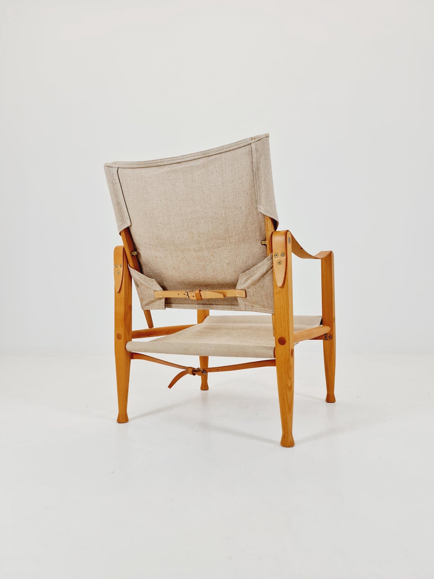 Rare Mid-Century Safari Chair by Rud Rasmussen Denmark 1970s