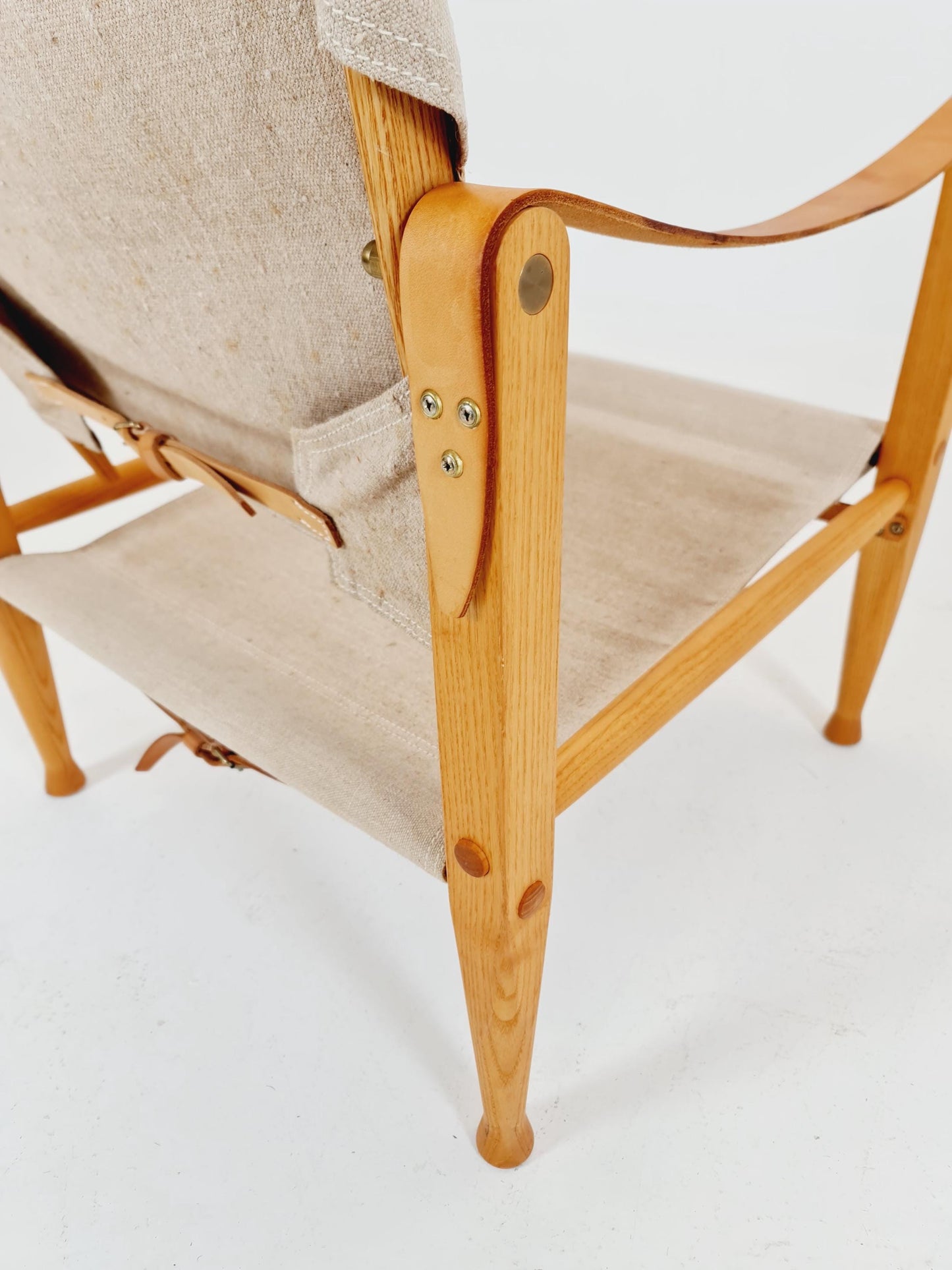 Rare Mid-Century Safari Chair by Rud Rasmussen Denmark 1970s