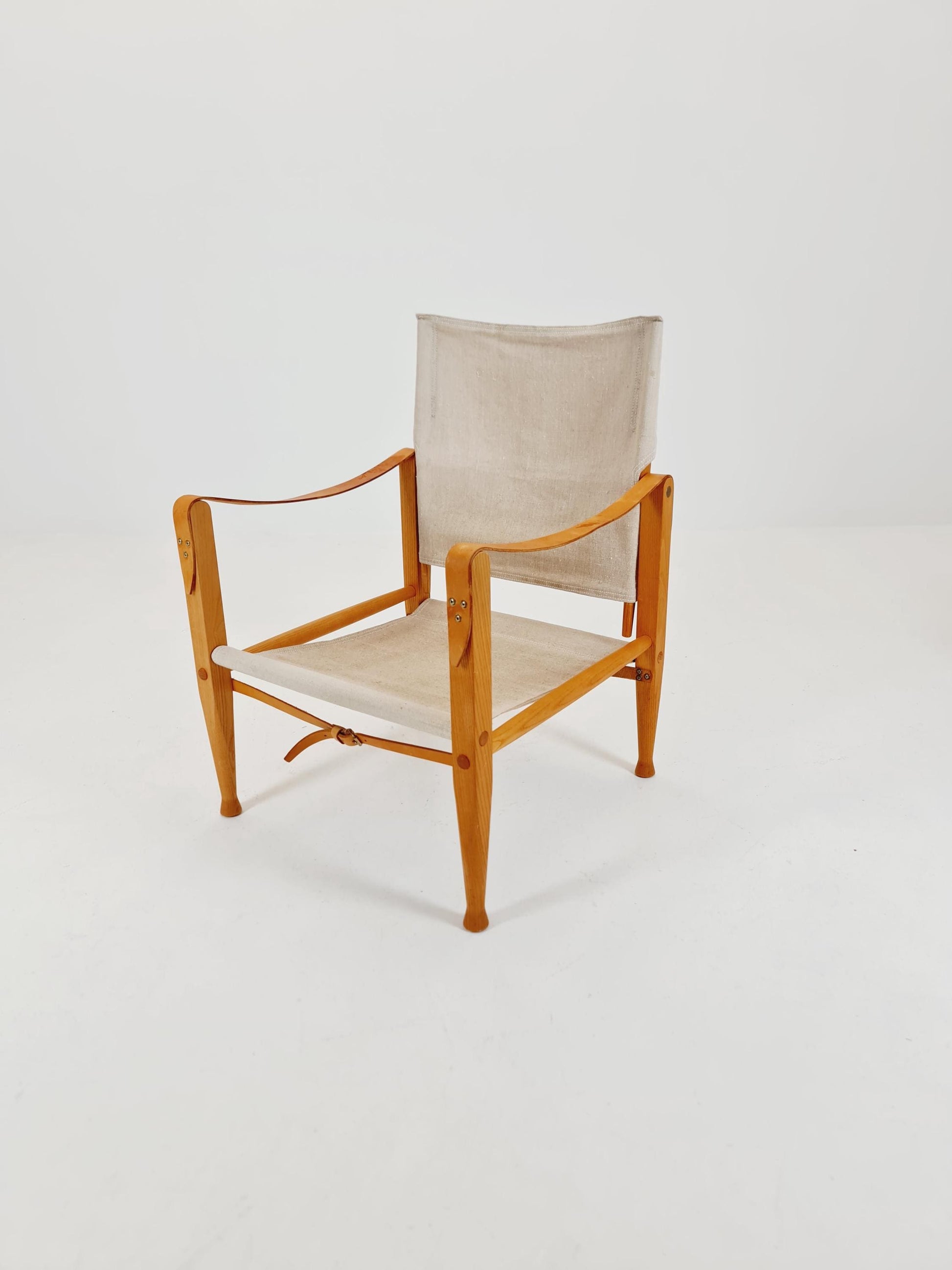 Rare Mid-Century Safari Chair by Rud Rasmussen Denmark 1970s