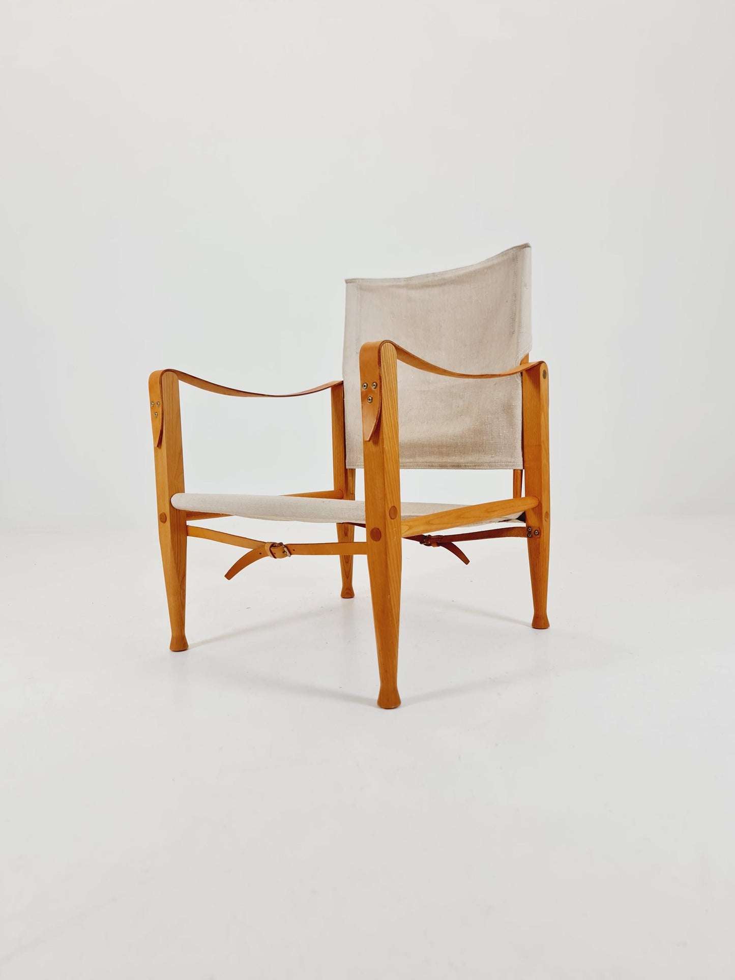 Rare Mid-Century Safari Chair by Rud Rasmussen Denmark 1970s