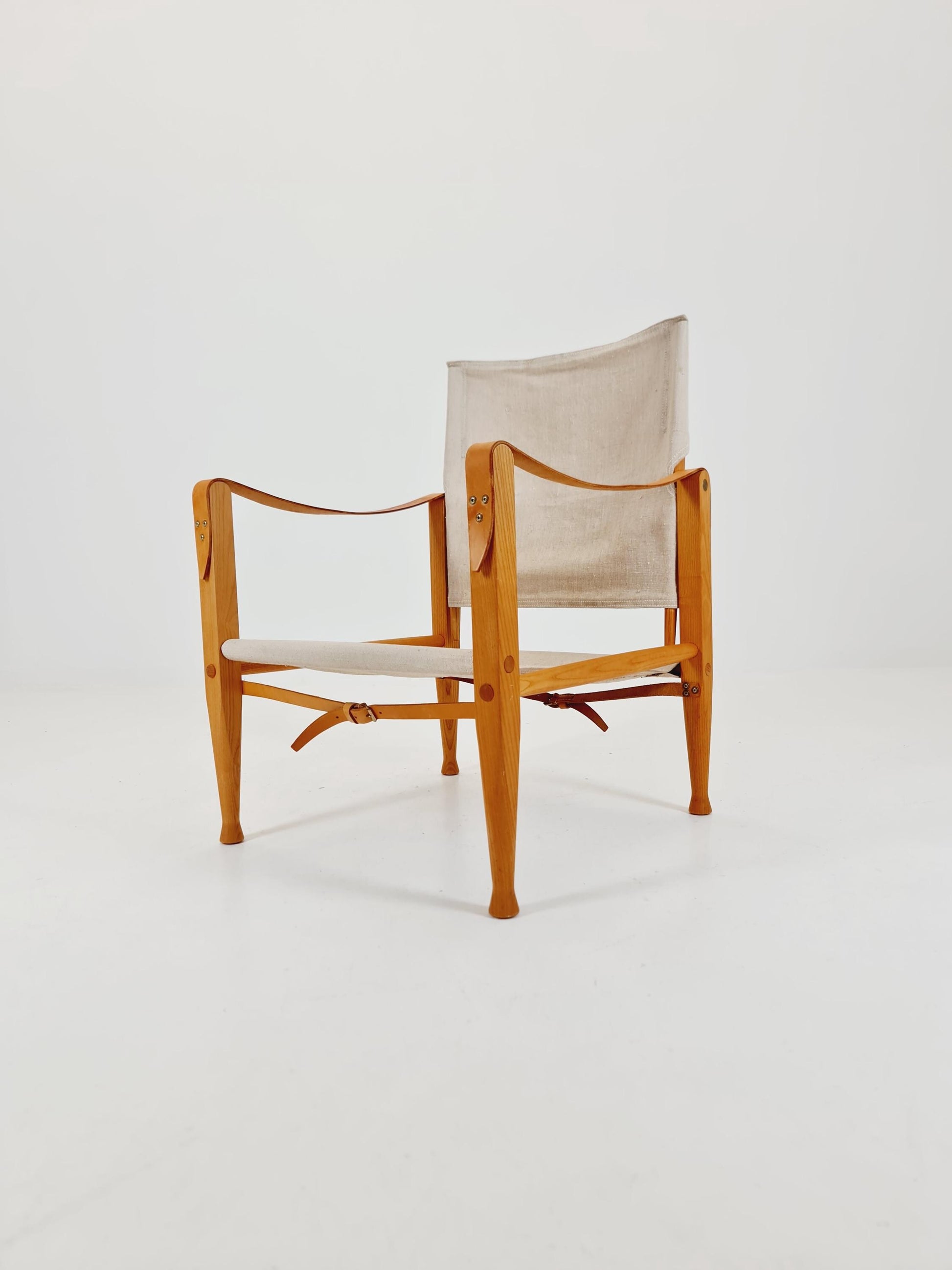 Rare Mid-Century Safari Chair by Rud Rasmussen Denmark 1970s