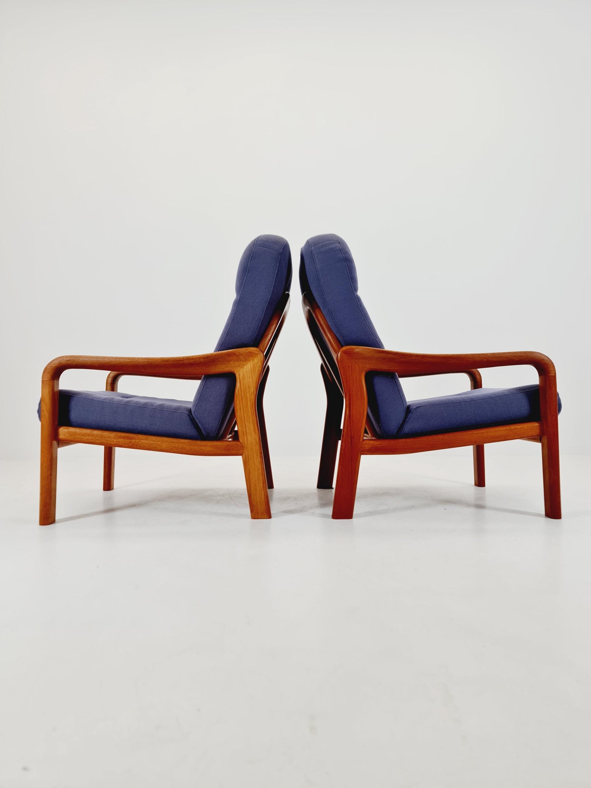 Mid century teak easy lounge chairs by Arne Wahl Iversen for Komfort , 1960s set of 2