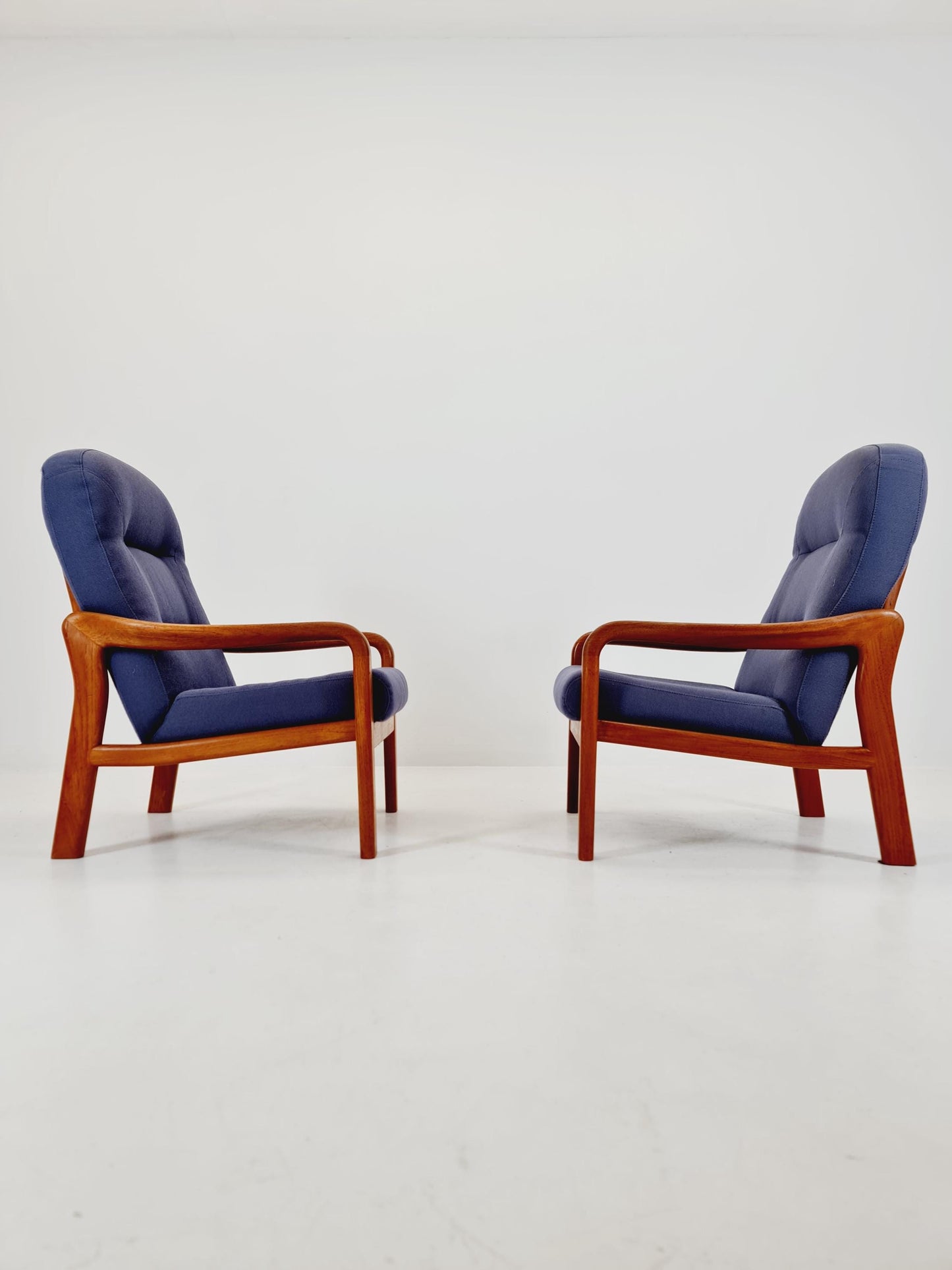 Mid century teak easy lounge chairs by Arne Wahl Iversen for Komfort , 1960s set of 2