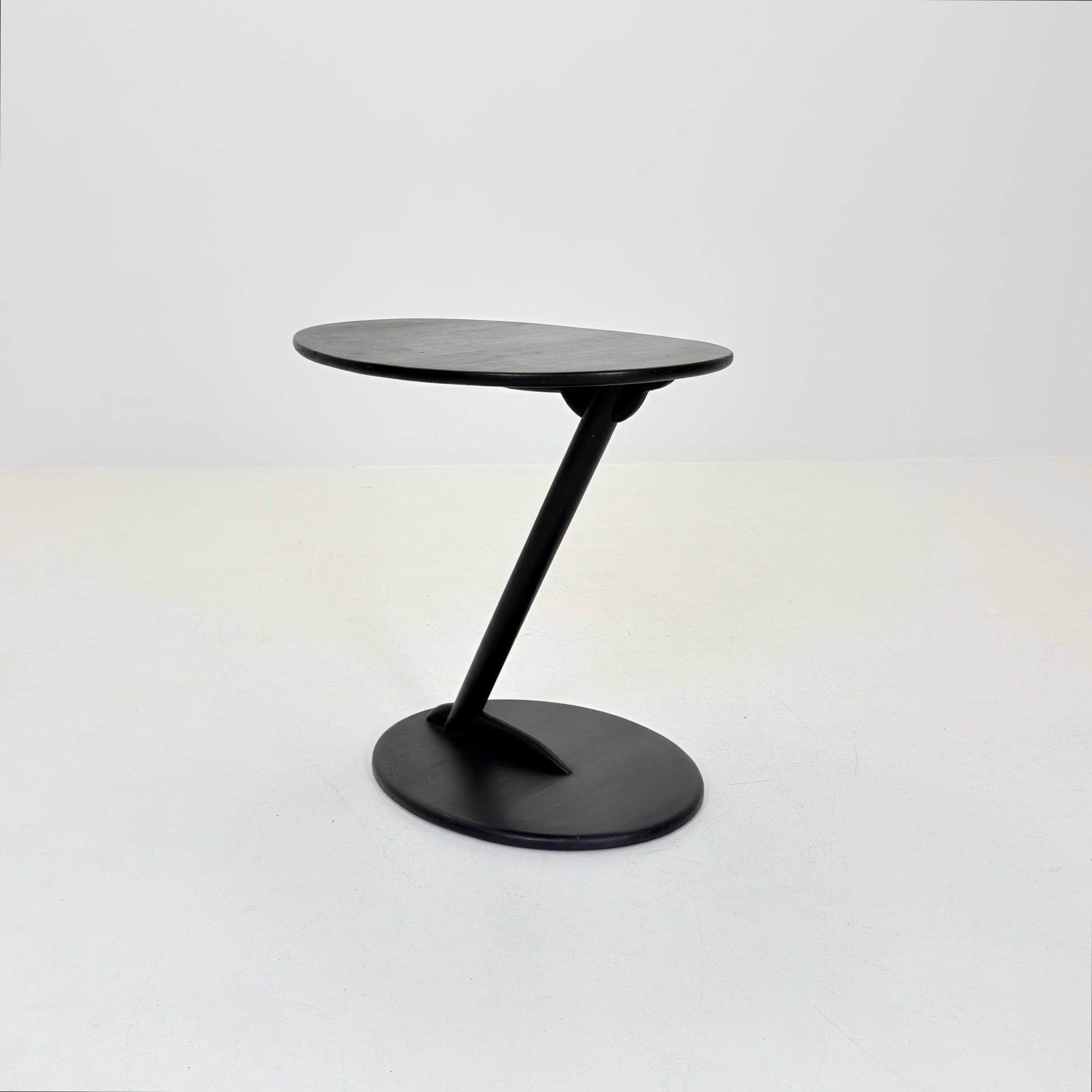Mid century Modern Ellipse Black Side Table – Germany, 1980s