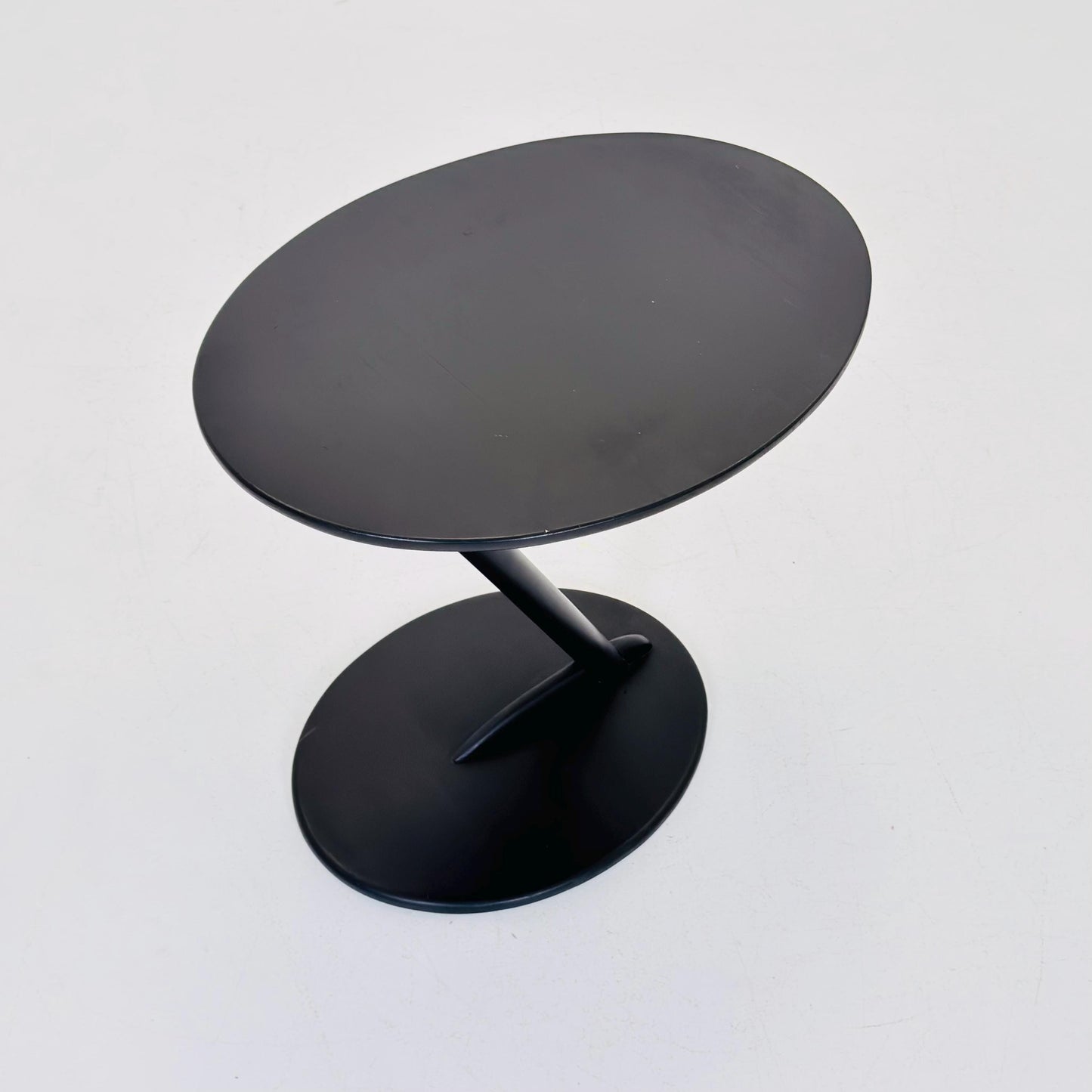 Mid century Modern Ellipse Black Side Table – Germany, 1980s