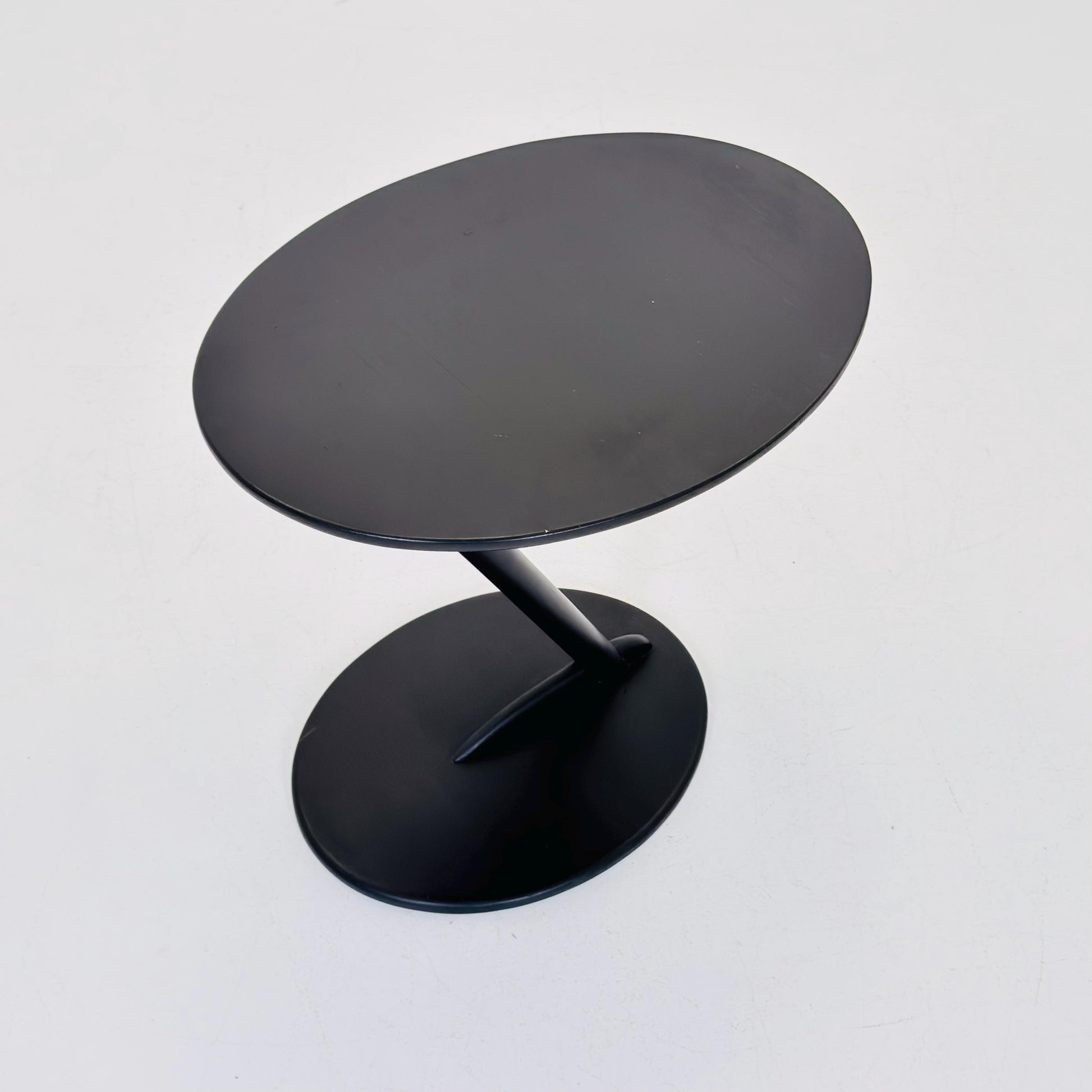 Mid century Modern Ellipse Black Side Table – Germany, 1980s