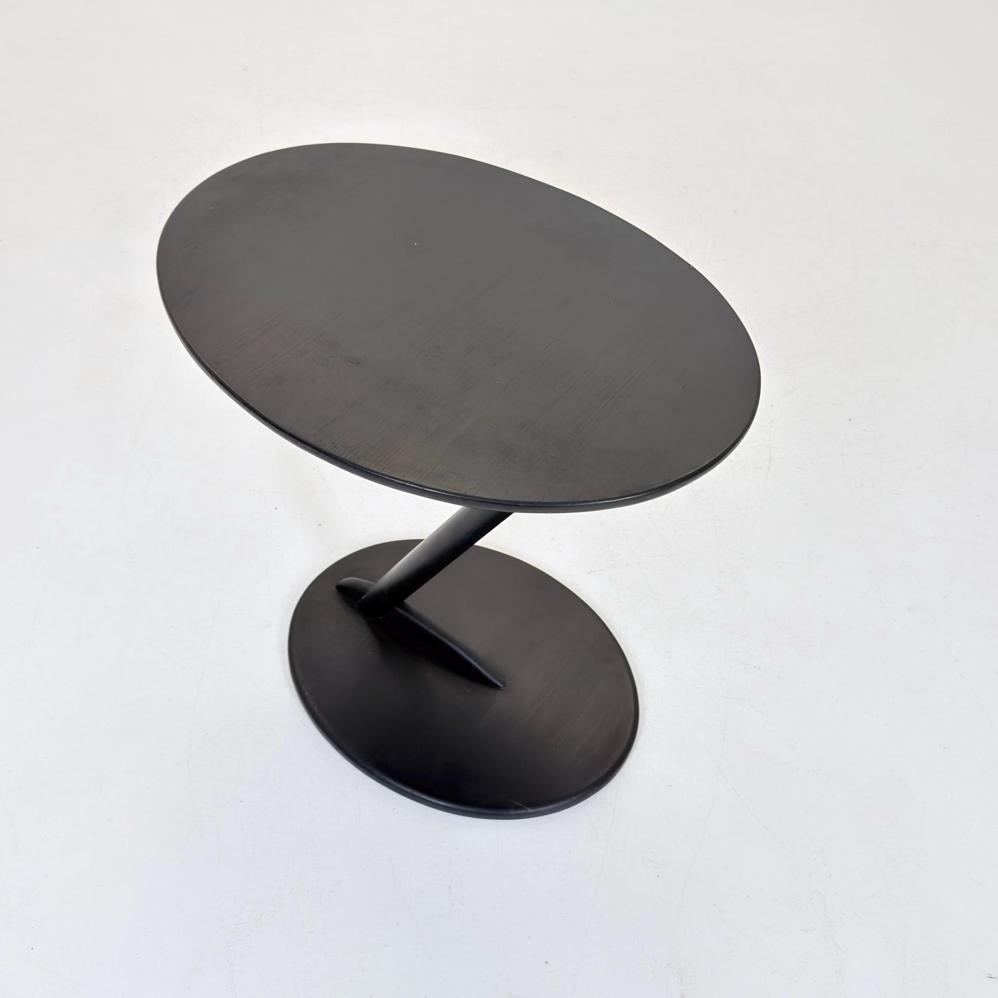 Mid century Modern Ellipse Black Side Table – Germany, 1980s