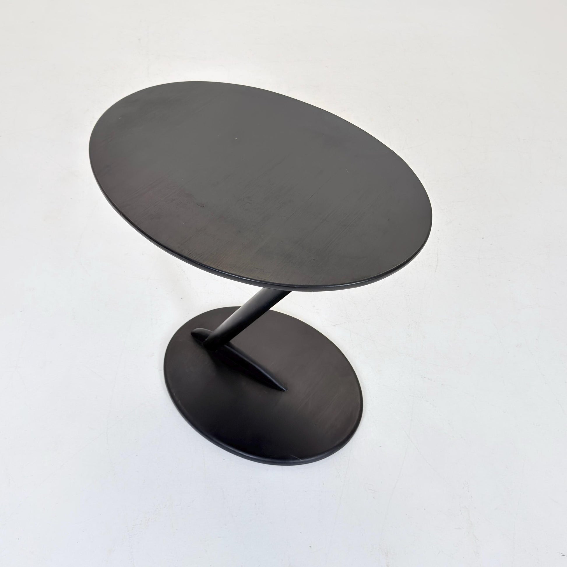 Mid century Modern Ellipse Black Side Table – Germany, 1980s