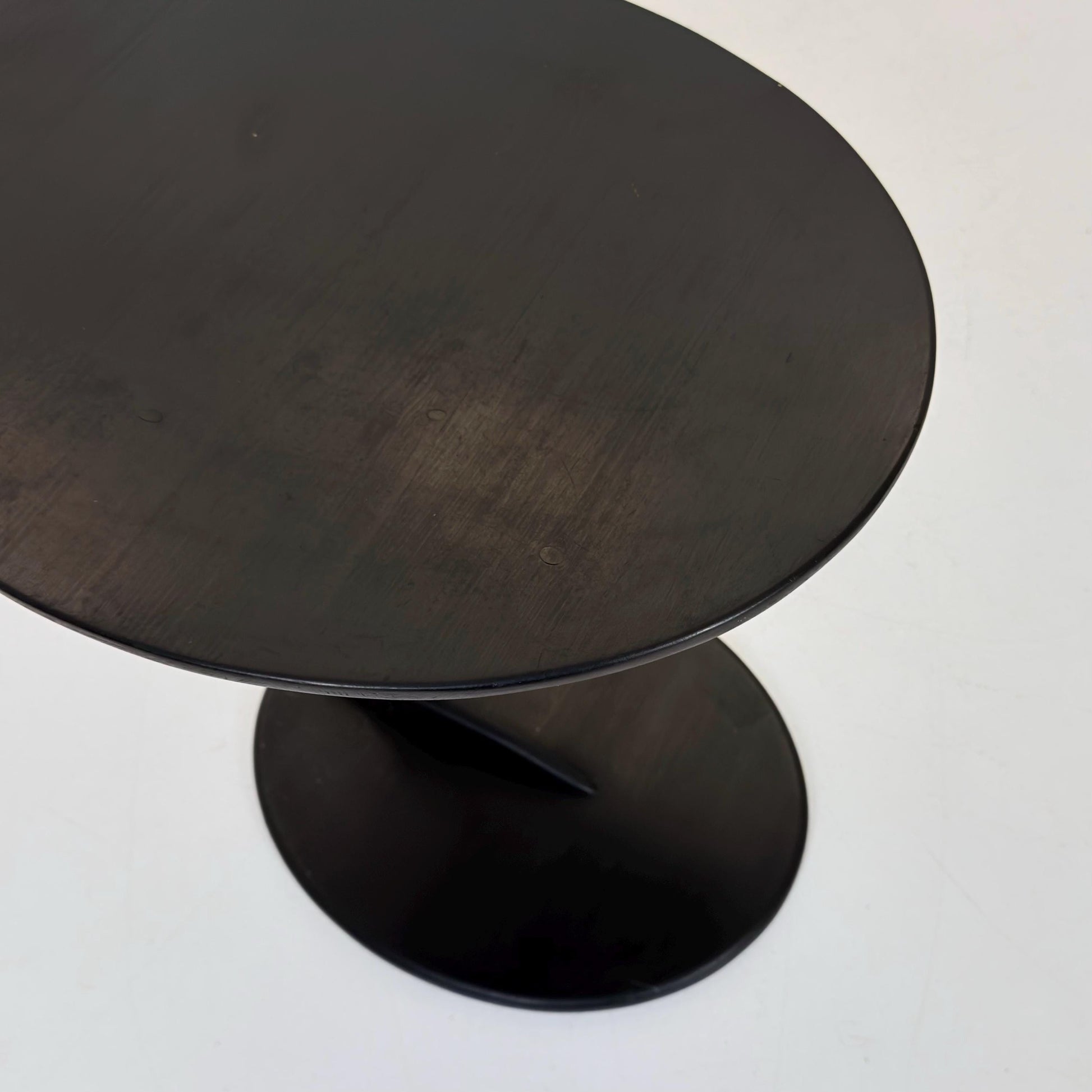 Mid century Modern Ellipse Black Side Table – Germany, 1980s