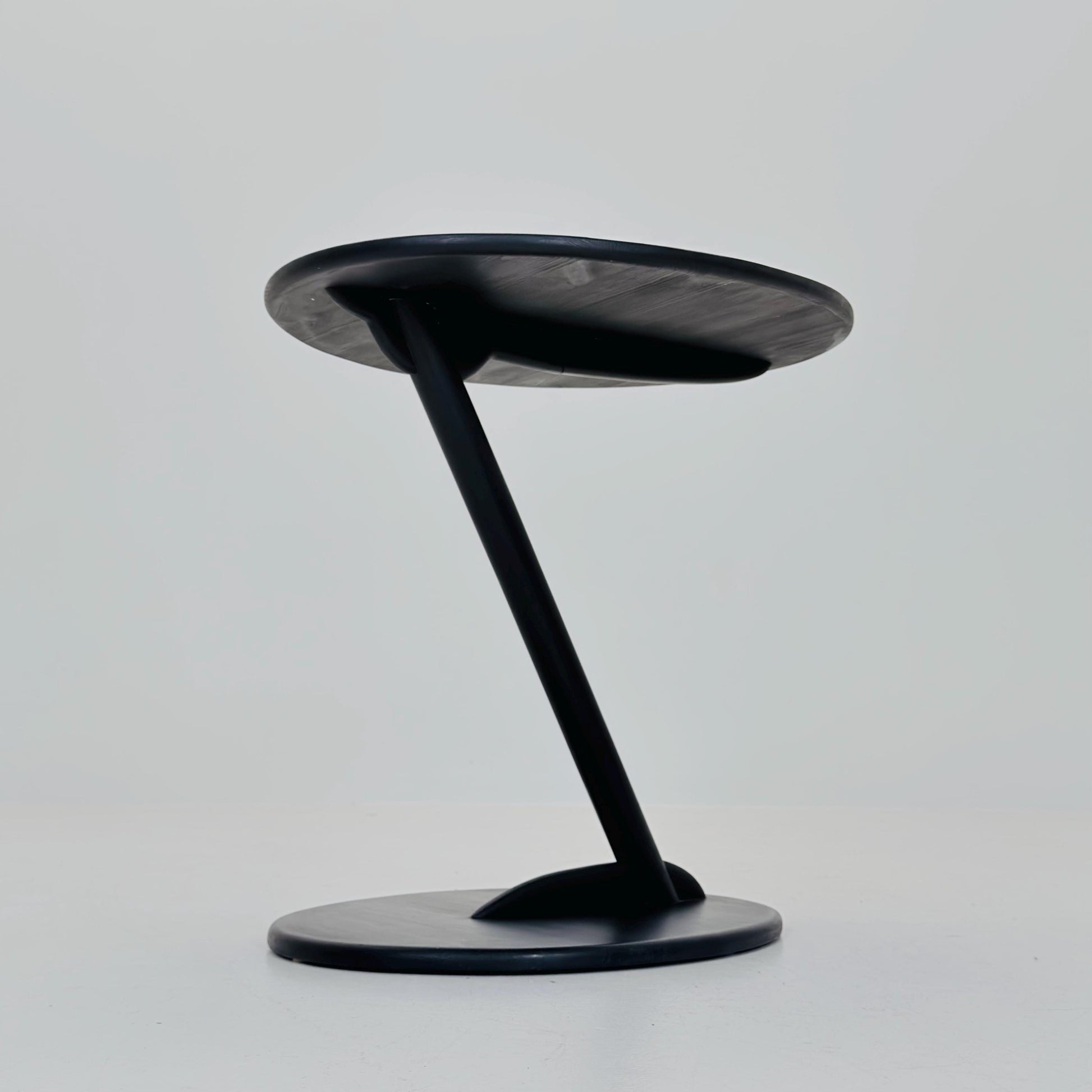 Mid century Modern Ellipse Black Side Table – Germany, 1980s