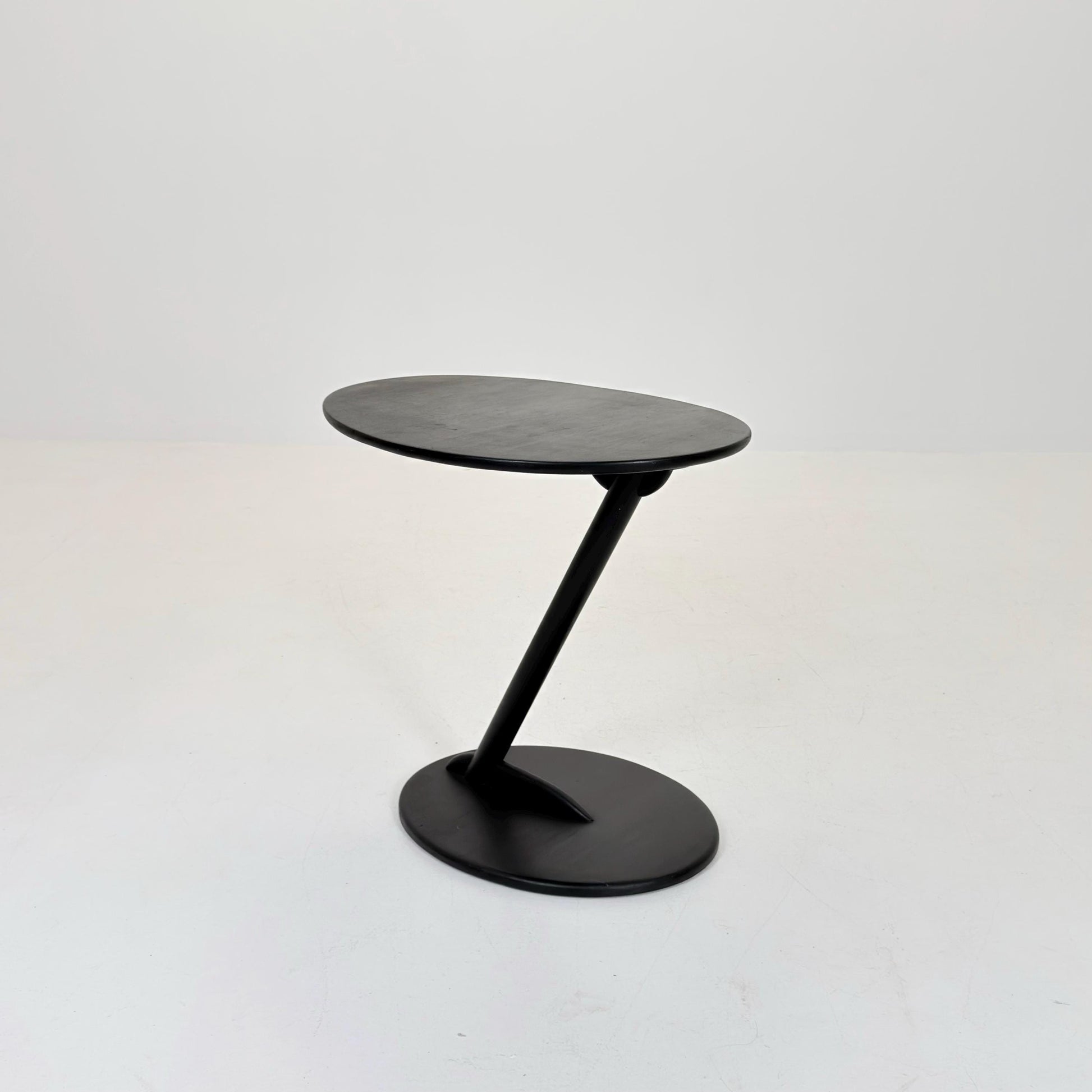Mid century Modern Ellipse Black Side Table – Germany, 1980s