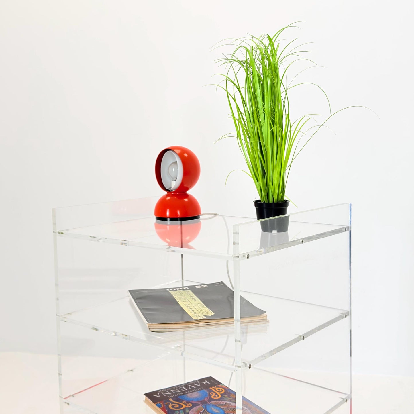 Mid century Vico Magistretti Eclisse table Lamp for Artemide 1970s Orange – Italy