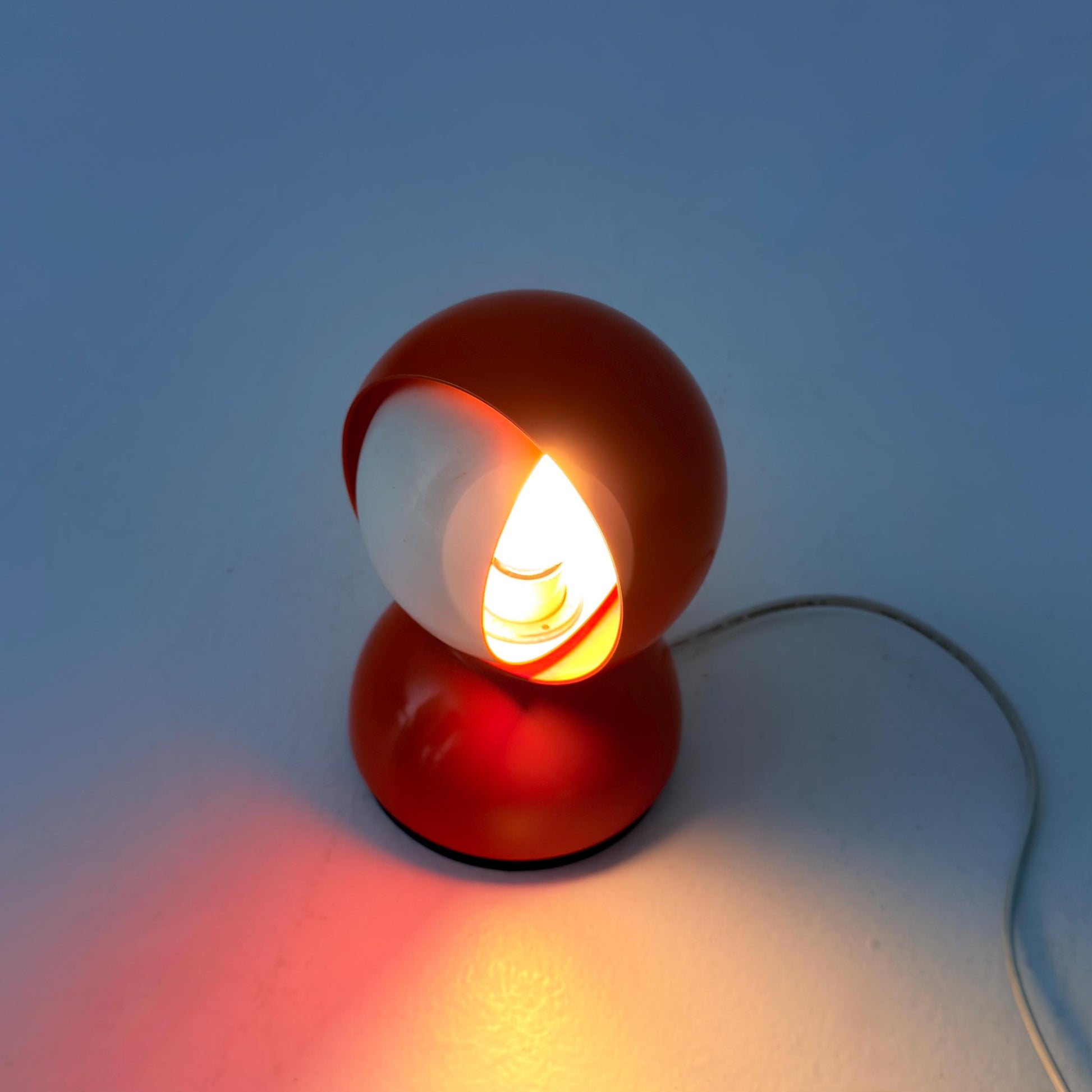 Mid century Vico Magistretti Eclisse table Lamp for Artemide 1970s Orange – Italy