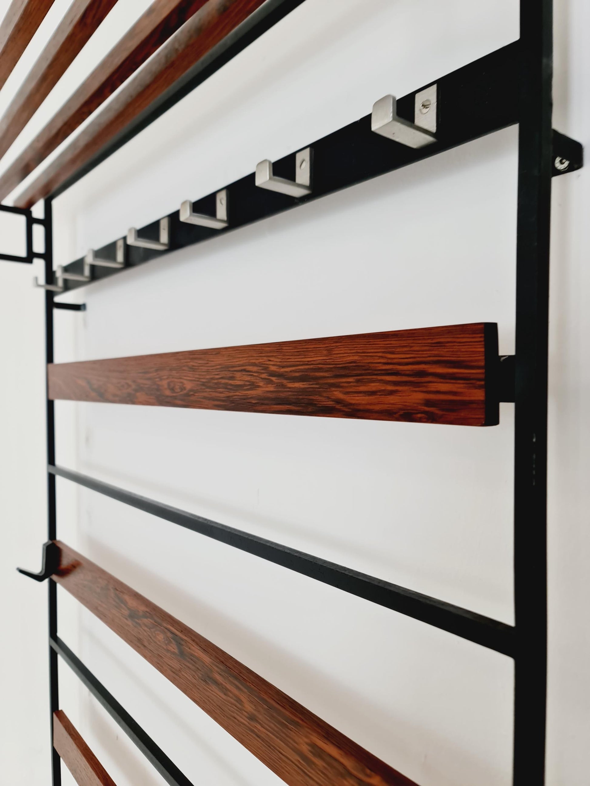 Germany Mid Century Rosewood wardrobe Set coat rack/ hallway wall wardrobe/ With Mirorr, Flor Cabinet 1960s