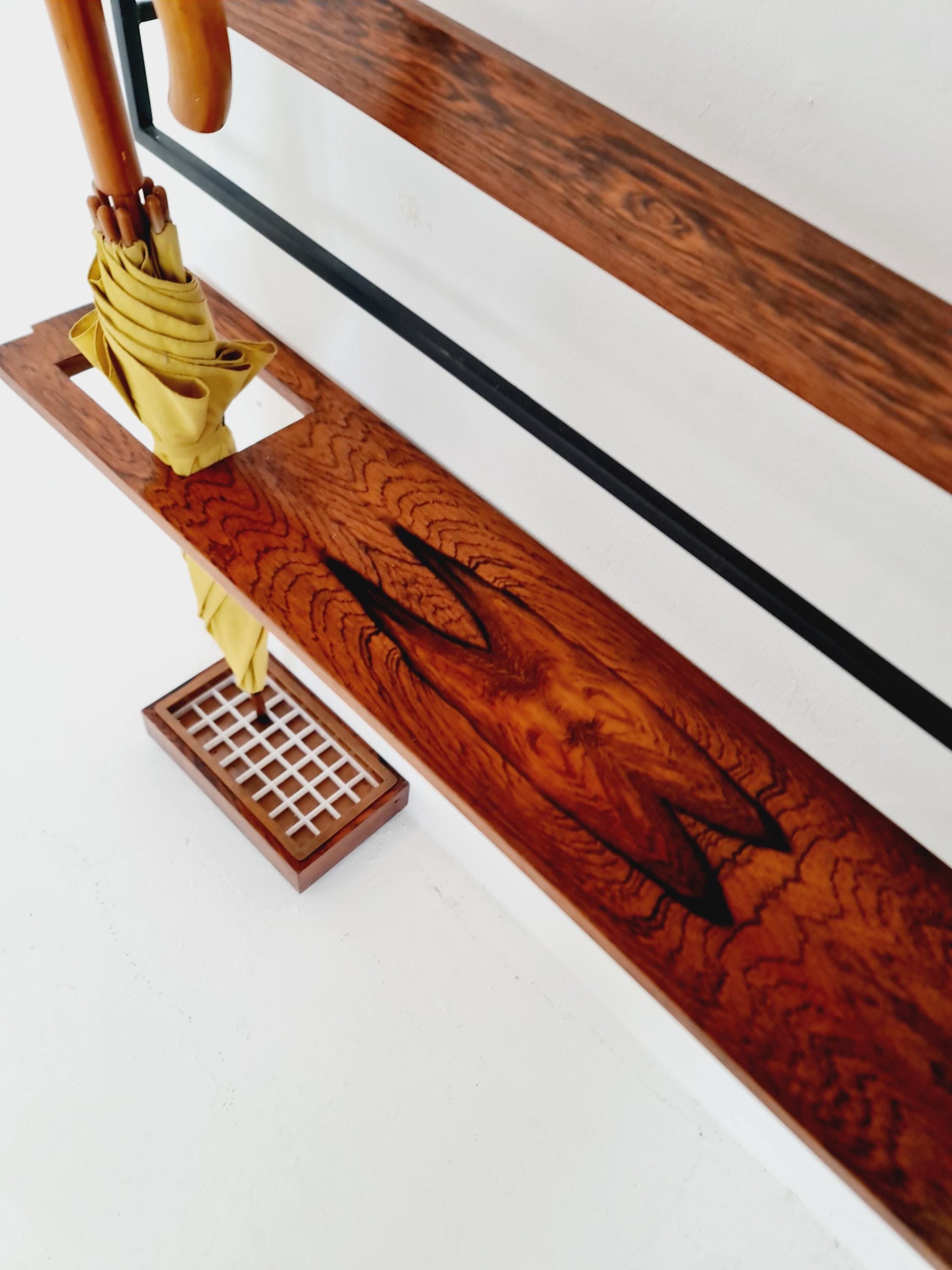 Germany Mid Century Rosewood wardrobe Set coat rack/ hallway wall wardrobe/ With Mirorr, Flor Cabinet 1960s