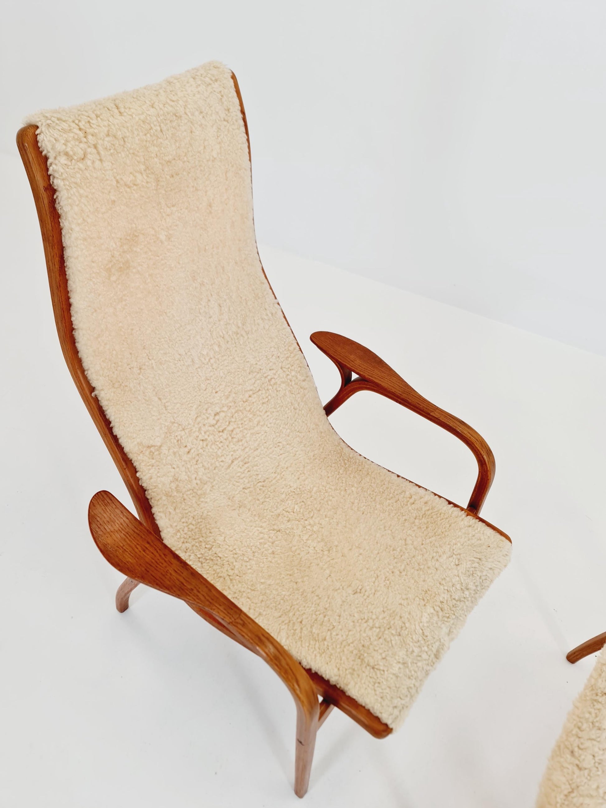 Mid century Lamino Armchair and foot stool By Yngve Ekstöm For Swedese 1960