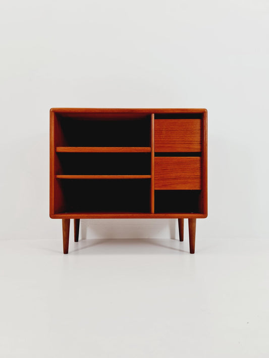 Mid century Solid Danish teak hallway cabinet, Record cabinet By Dyrlund 1960s