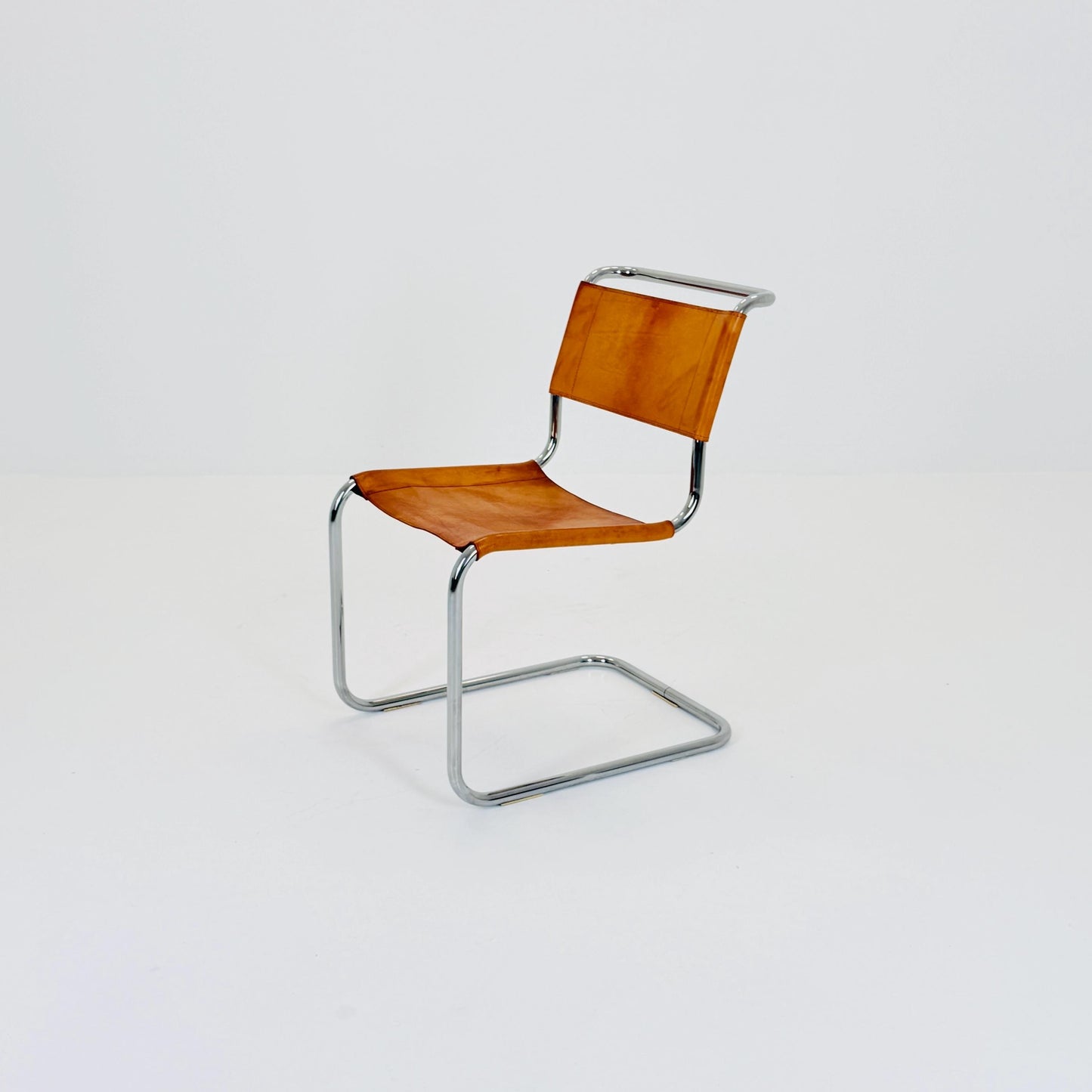 Mid-Century Vintage S33 Cognac Chair by Mart Stam & Marcel Breuer from Thonet 1980s Germany