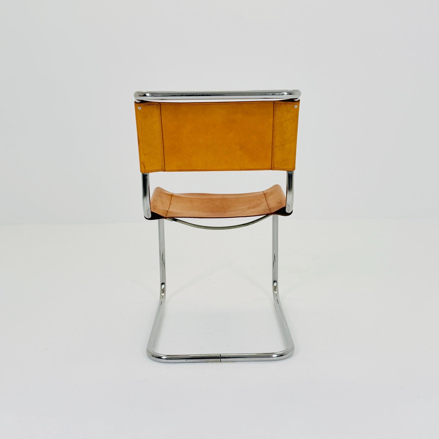 Mid-Century Vintage S33 Cognac Chair by Mart Stam & Marcel Breuer from Thonet 1980s Germany