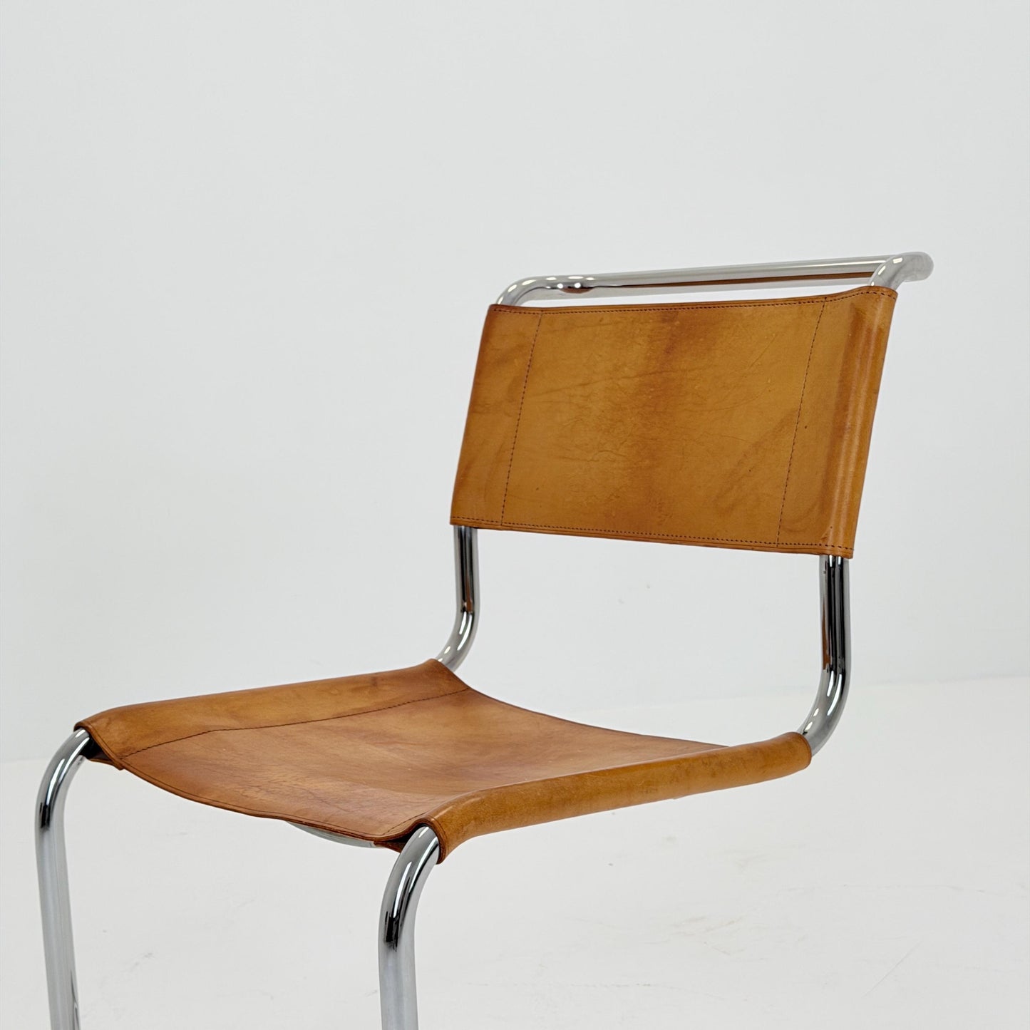 Mid-Century Vintage S33 Cognac Chair by Mart Stam & Marcel Breuer from Thonet 1980s Germany