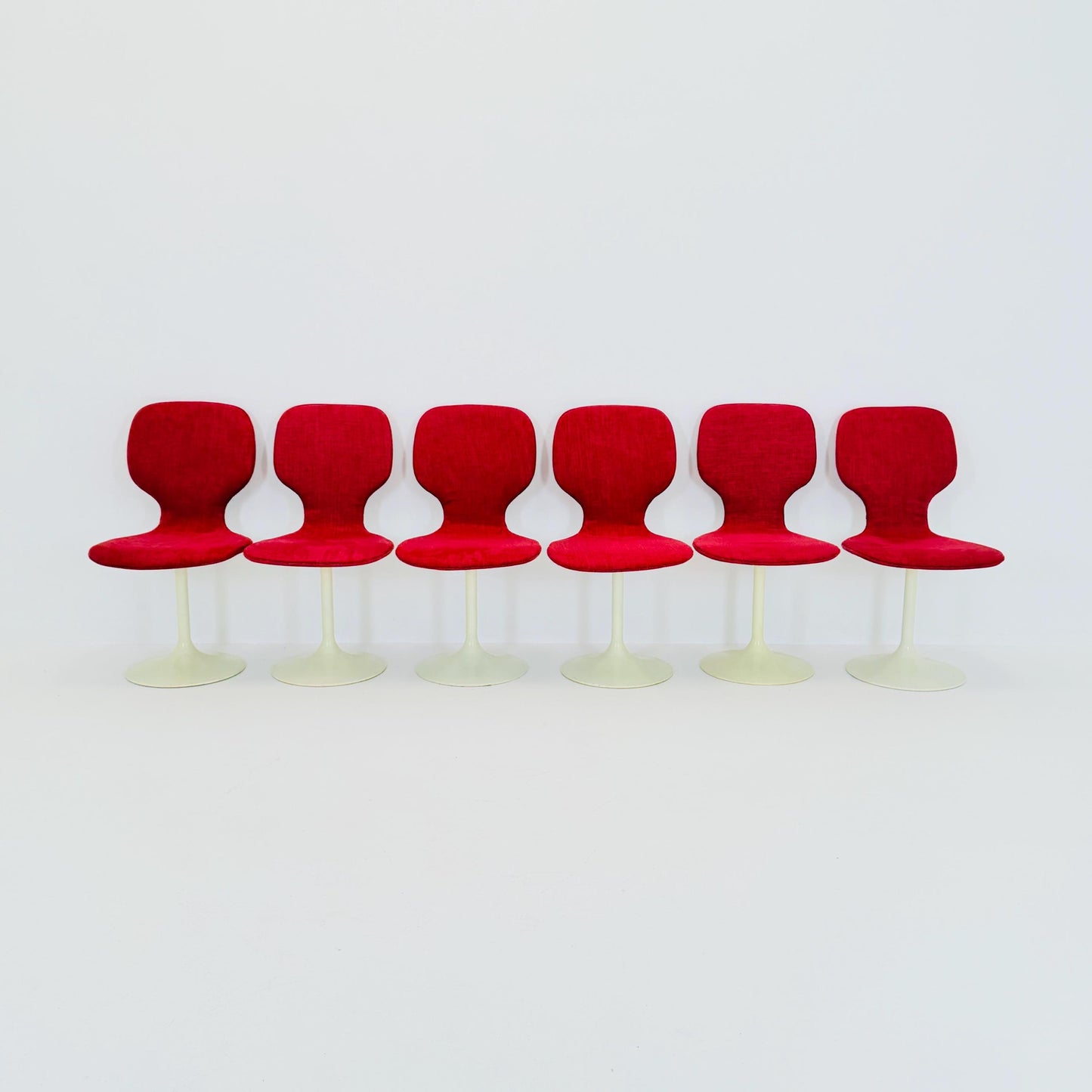 Set of 6 Mid Century Space Age tulip Dining Chairs by Lüsch – 1970s Germany
