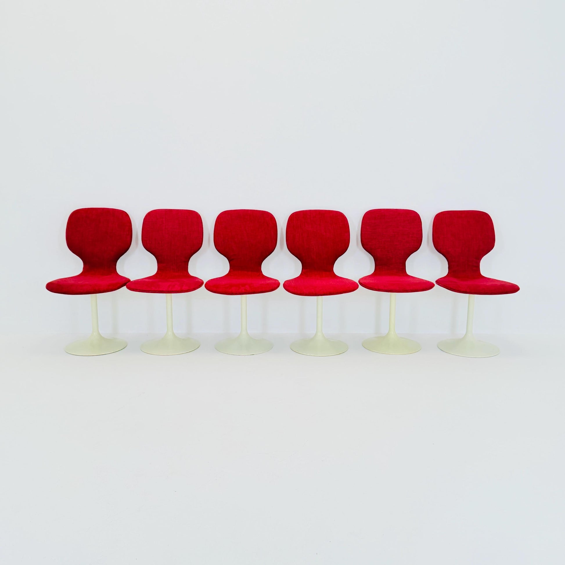 Set of 6 Mid Century Space Age tulip Dining Chairs by Lüsch – 1970s Germany
