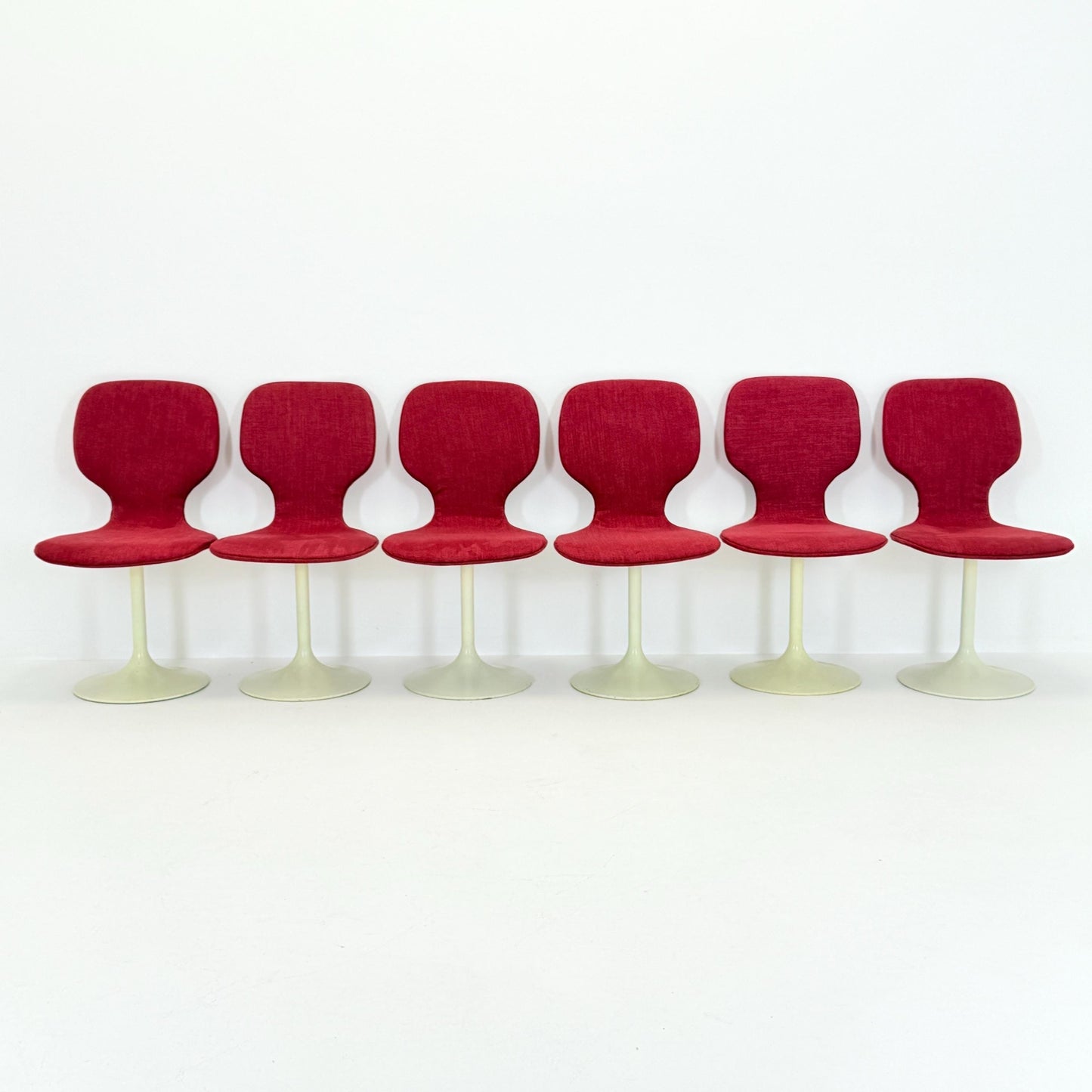 Set of 6 Mid Century Space Age tulip Dining Chairs by Lüsch – 1970s Germany