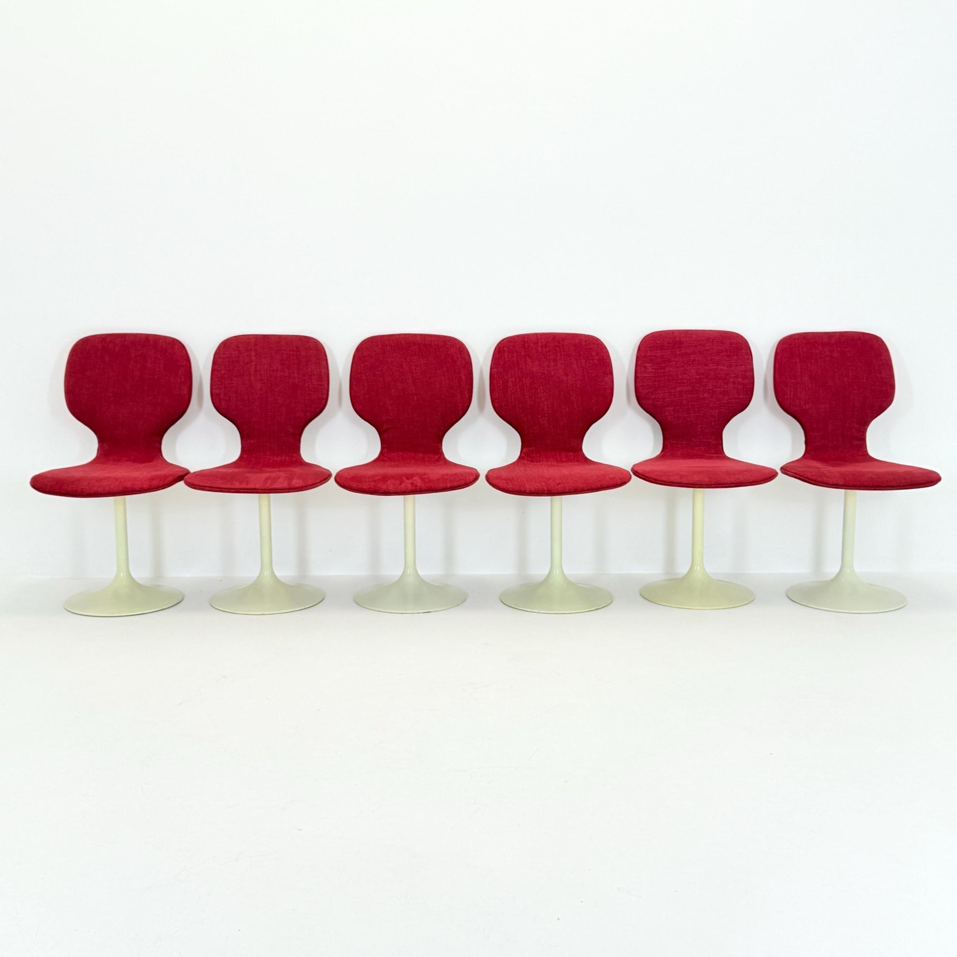 Set of 6 Mid Century Space Age tulip Dining Chairs by Lüsch – 1970s Germany