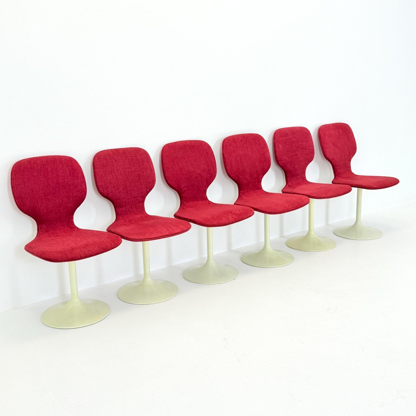 Set of 6 Mid Century Space Age tulip Dining Chairs by Lüsch – 1970s Germany