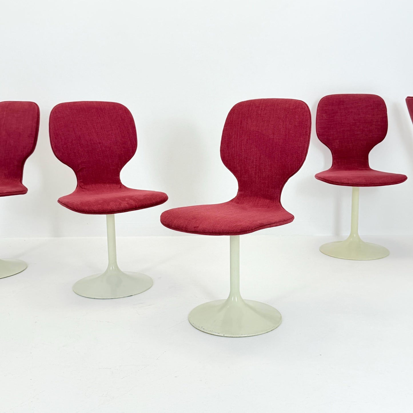 Set of 6 Mid Century Space Age tulip Dining Chairs by Lüsch – 1970s Germany
