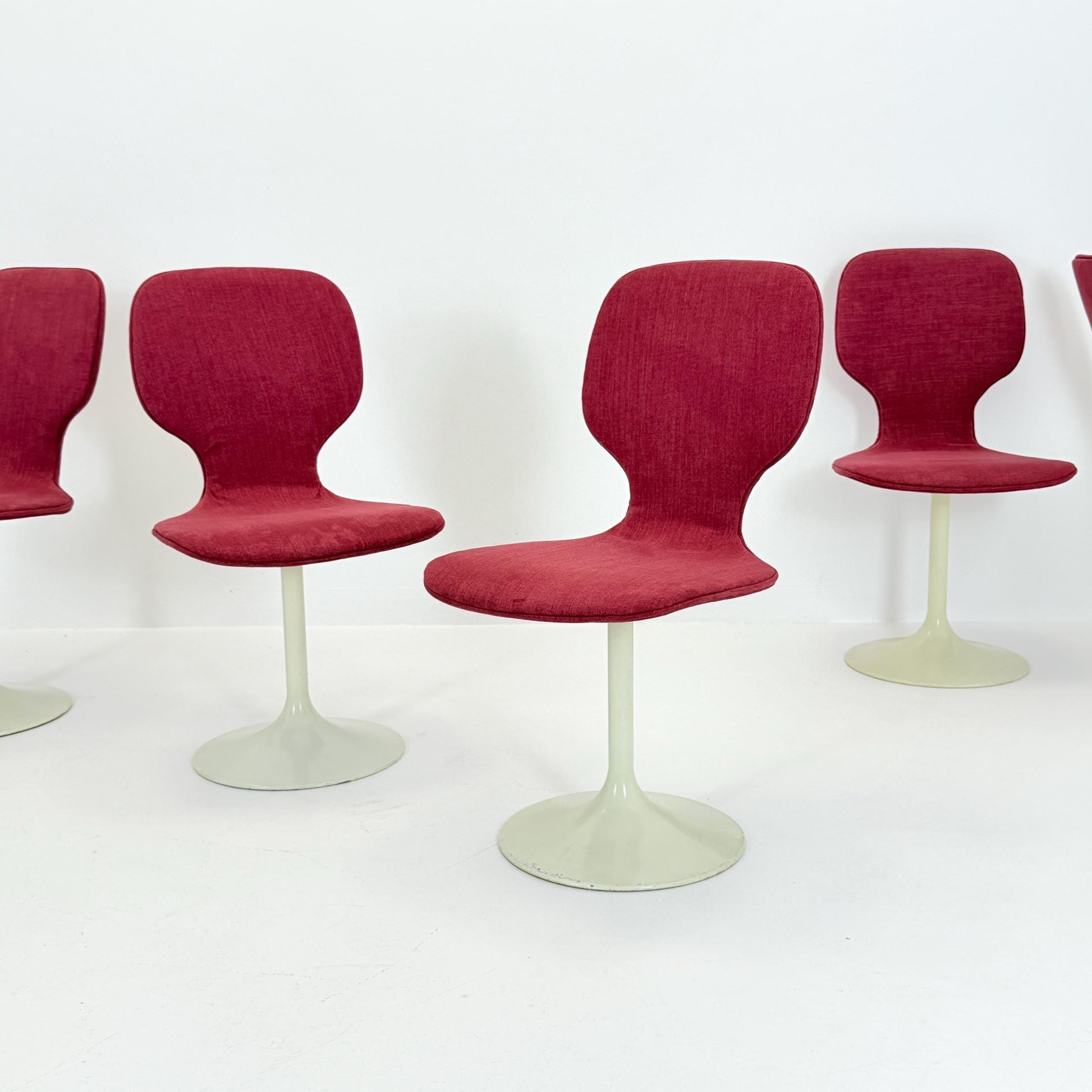 Set of 6 Mid Century Space Age tulip Dining Chairs by Lüsch – 1970s Germany