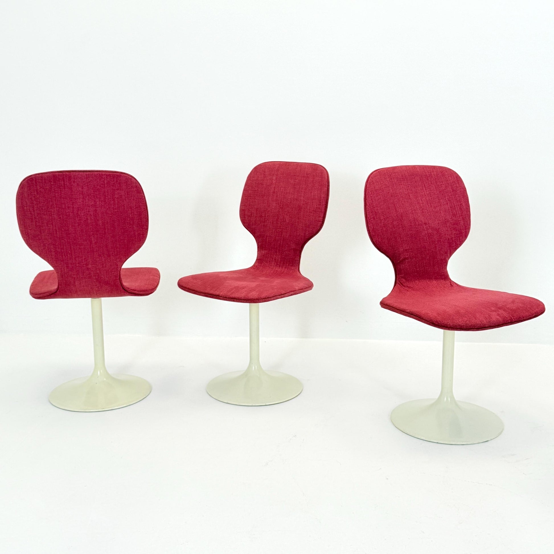 Set of 6 Mid Century Space Age tulip Dining Chairs by Lüsch – 1970s Germany