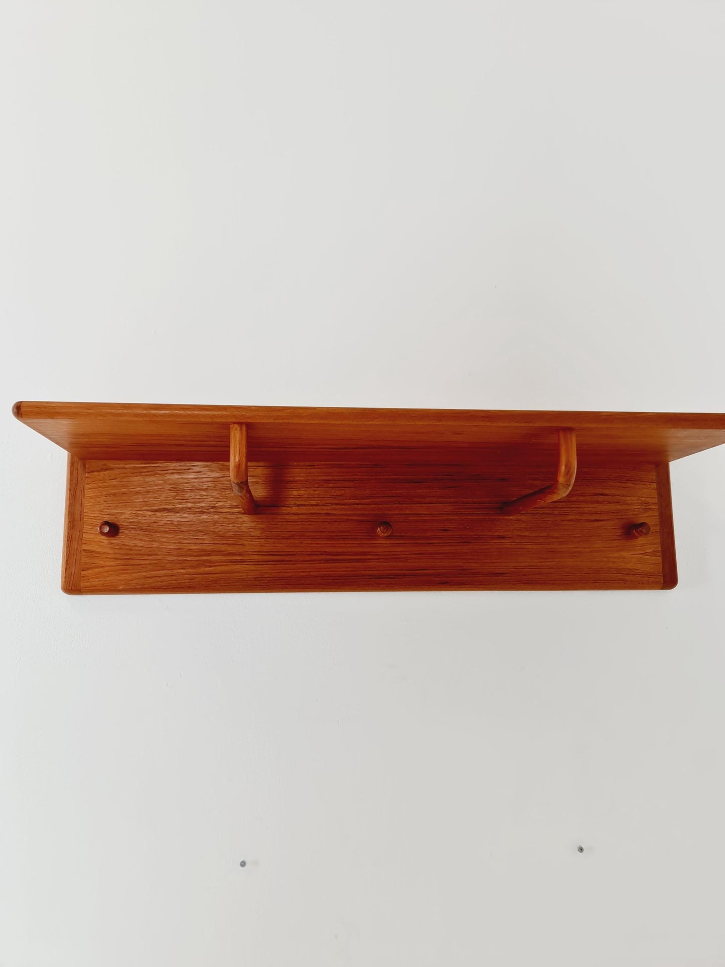 Mid century Danish Wardarobe Set with Mirror By Silkborg Møbelfabrik, teak wall coat rack 1960s