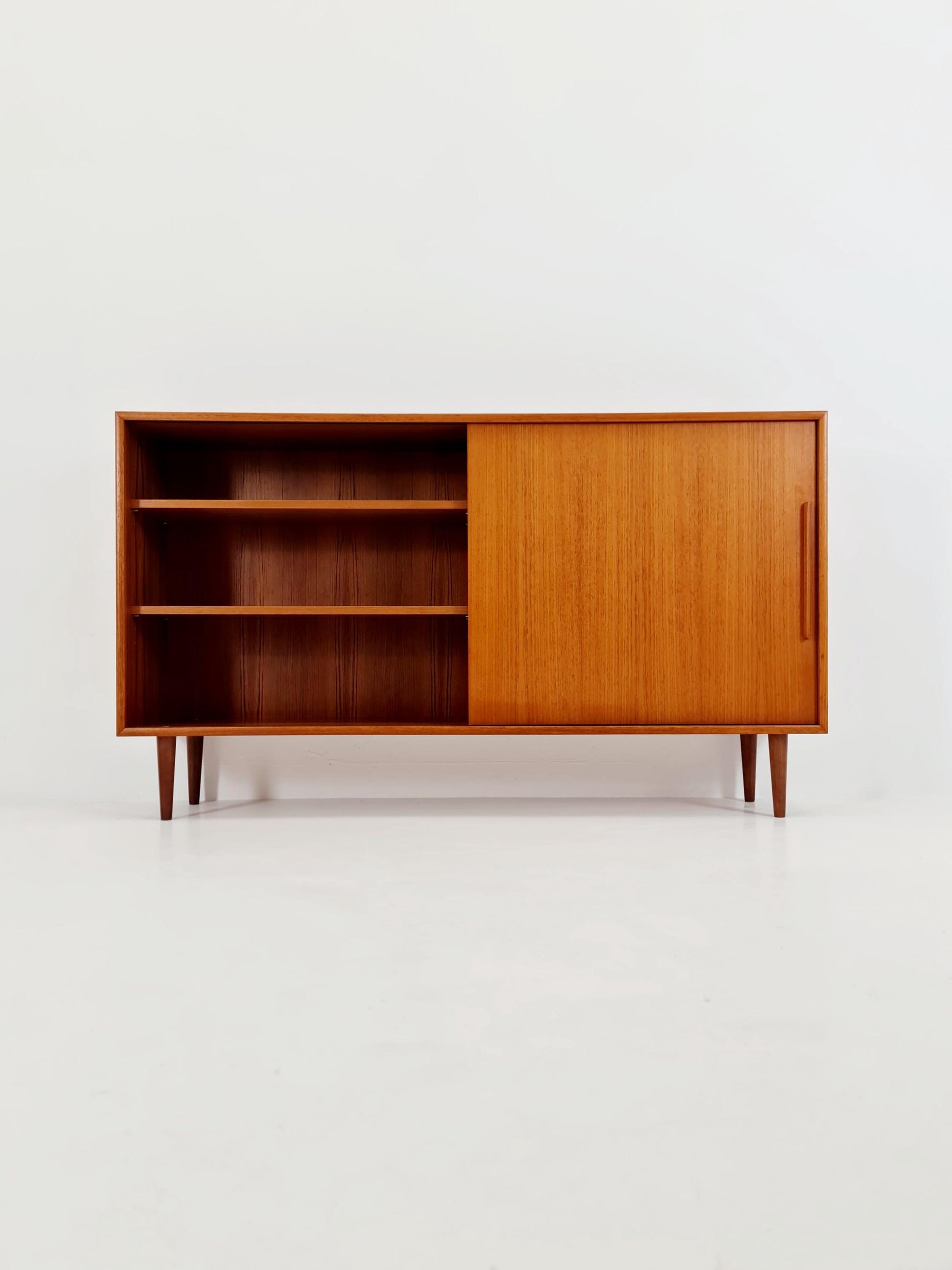 Midcentury vintage Highboard teak German cabinet book case By WK Möbel ,1960s