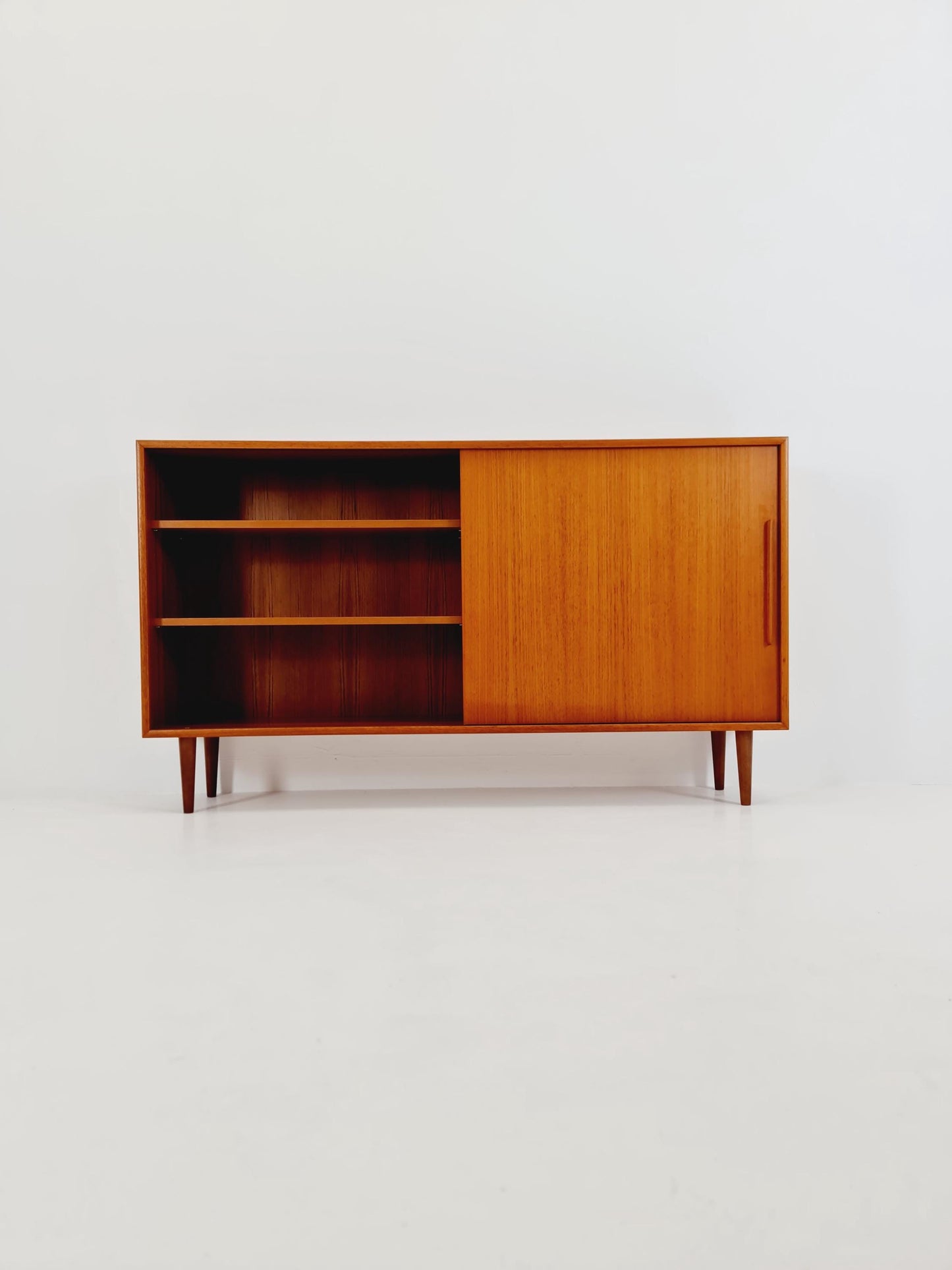 Midcentury vintage Highboard teak German cabinet book case By WK Möbel ,1960s