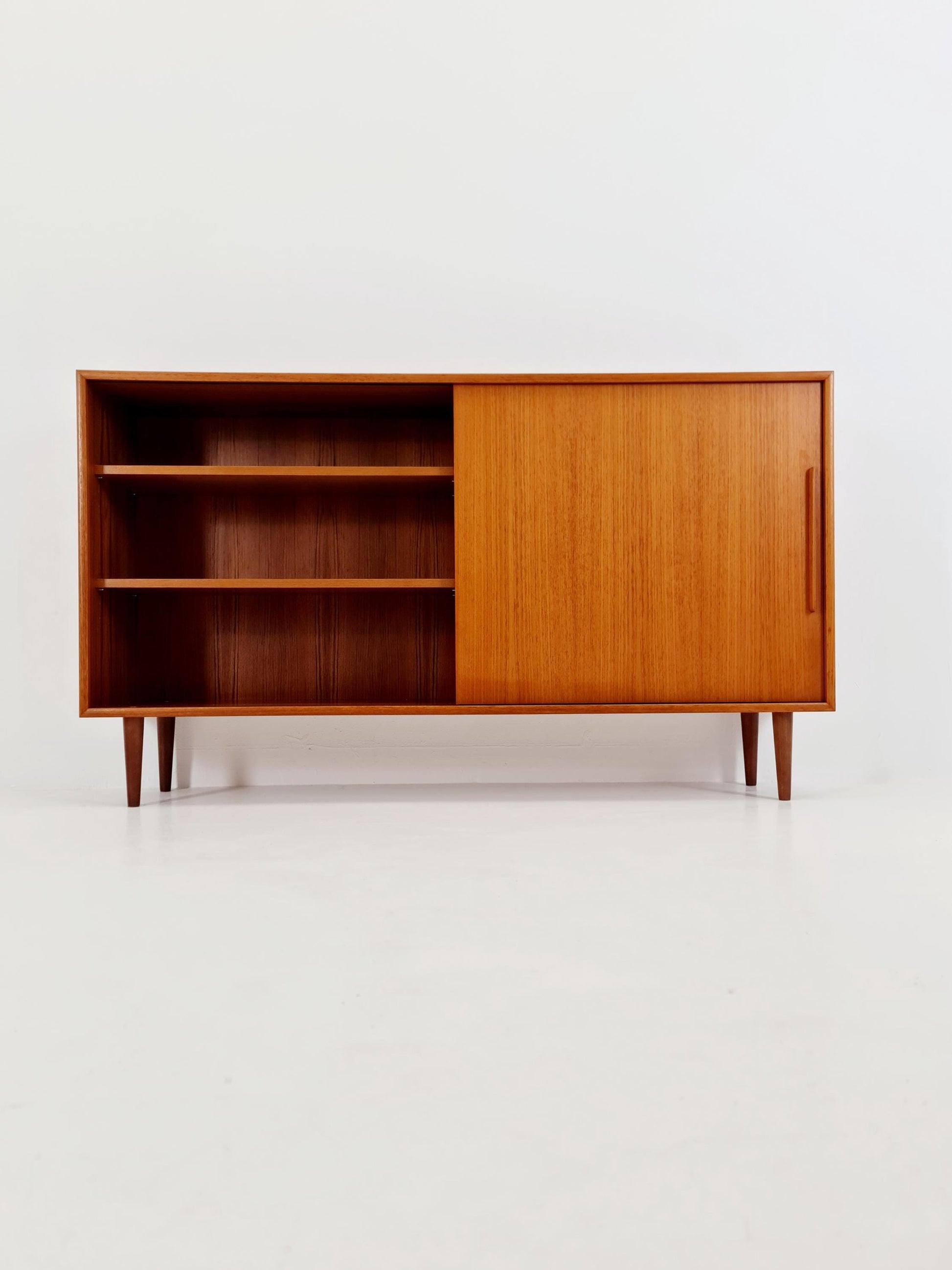 Midcentury vintage Highboard teak German cabinet book case By WK Möbel ,1960s