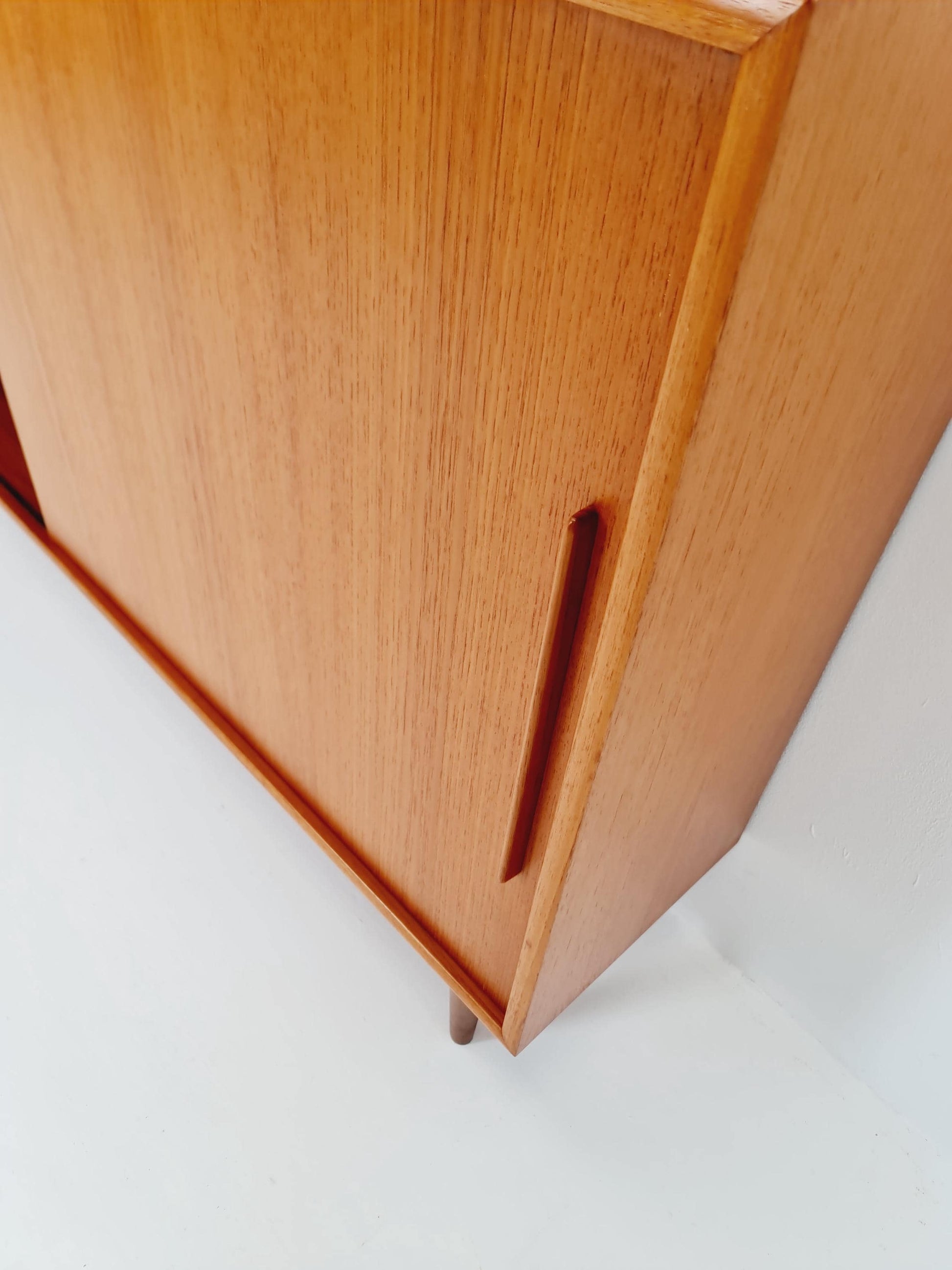 Midcentury vintage Highboard teak German cabinet book case By WK Möbel ,1960s