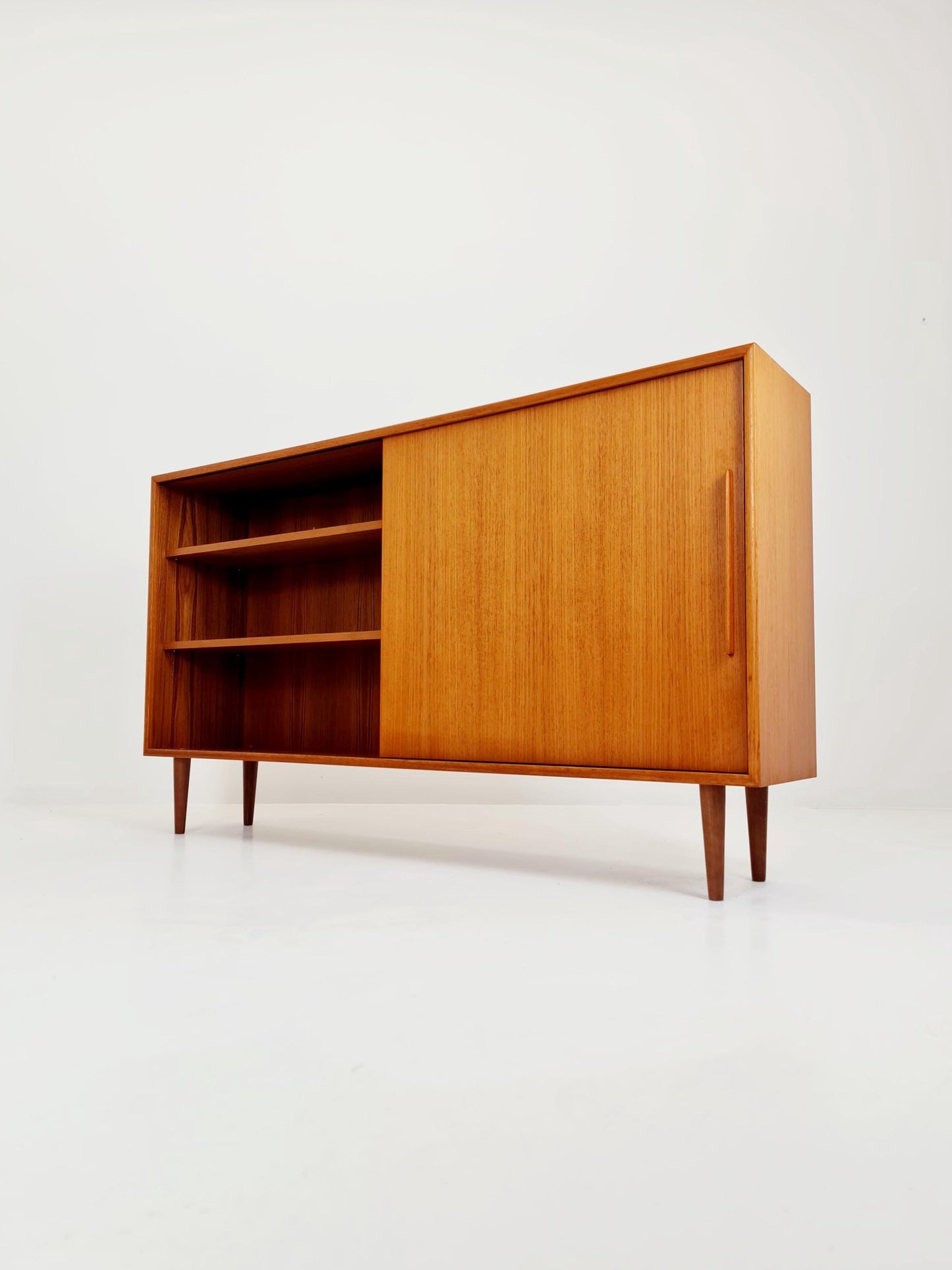 Midcentury vintage Highboard teak German cabinet book case By WK Möbel ,1960s